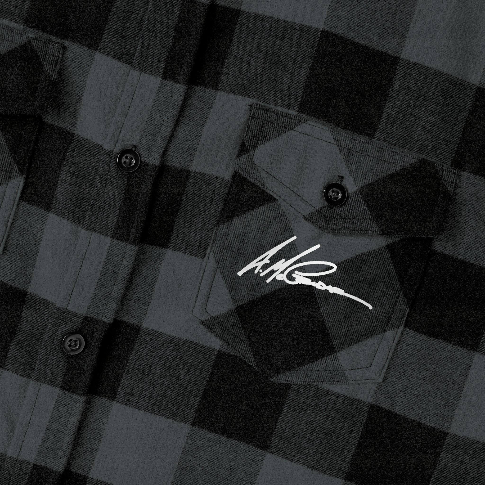 The Boondocks Freeman Brothers Wanted Charcoal Heather/ Black Flannel Shirt - Image 5