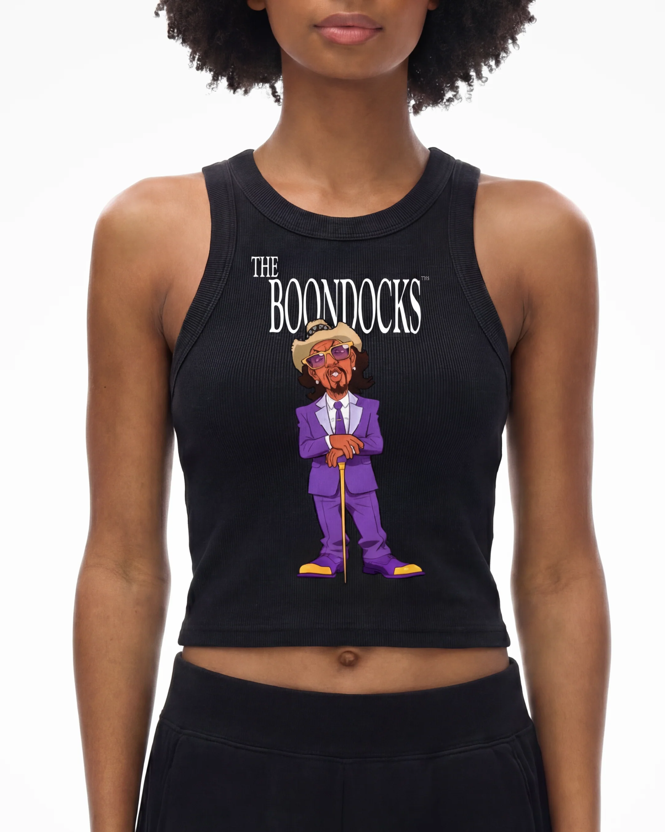 The Boondocks A Pimp Named Slickback Black Acid Washed Tank Top