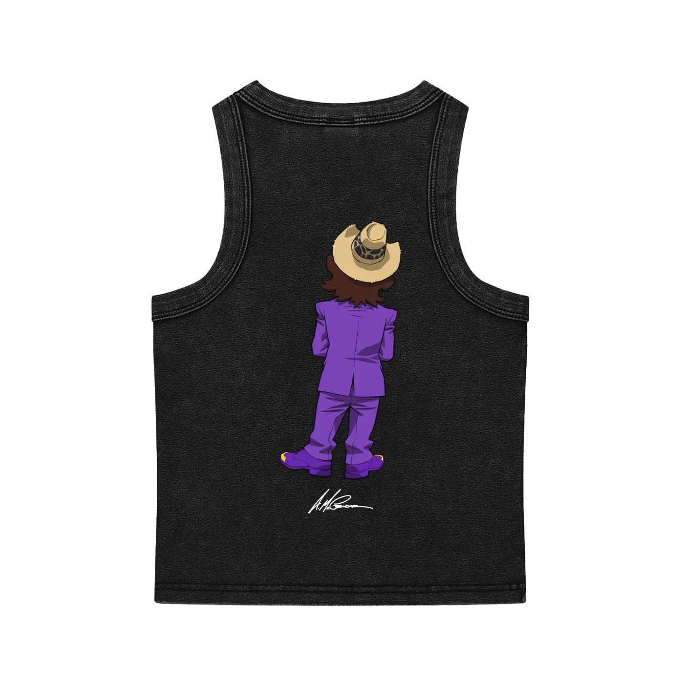 The Boondocks A Pimp Named Slickback Black Acid Washed Tank Top - Image 4