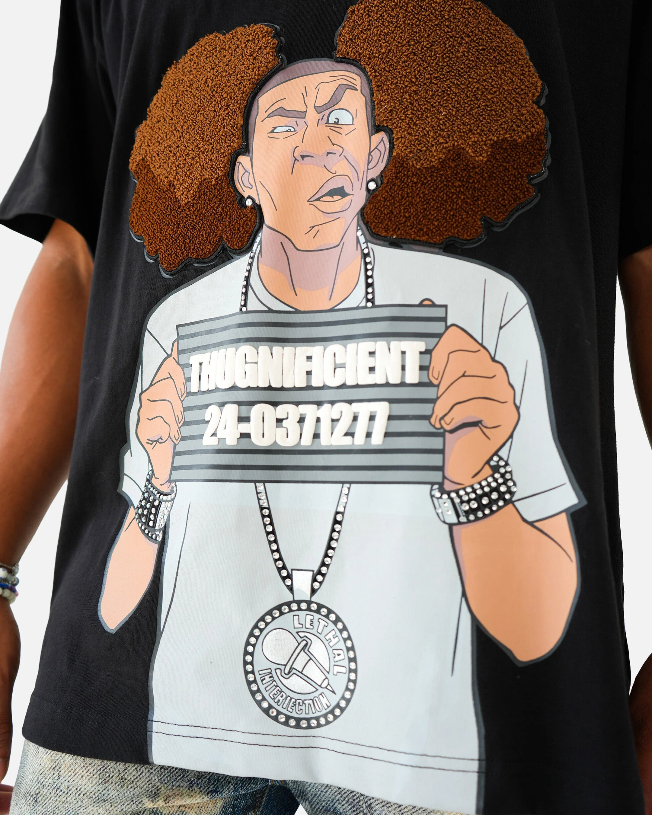 The Boondocks Booked But Still Magnificent Black T-Shirt - Image 2