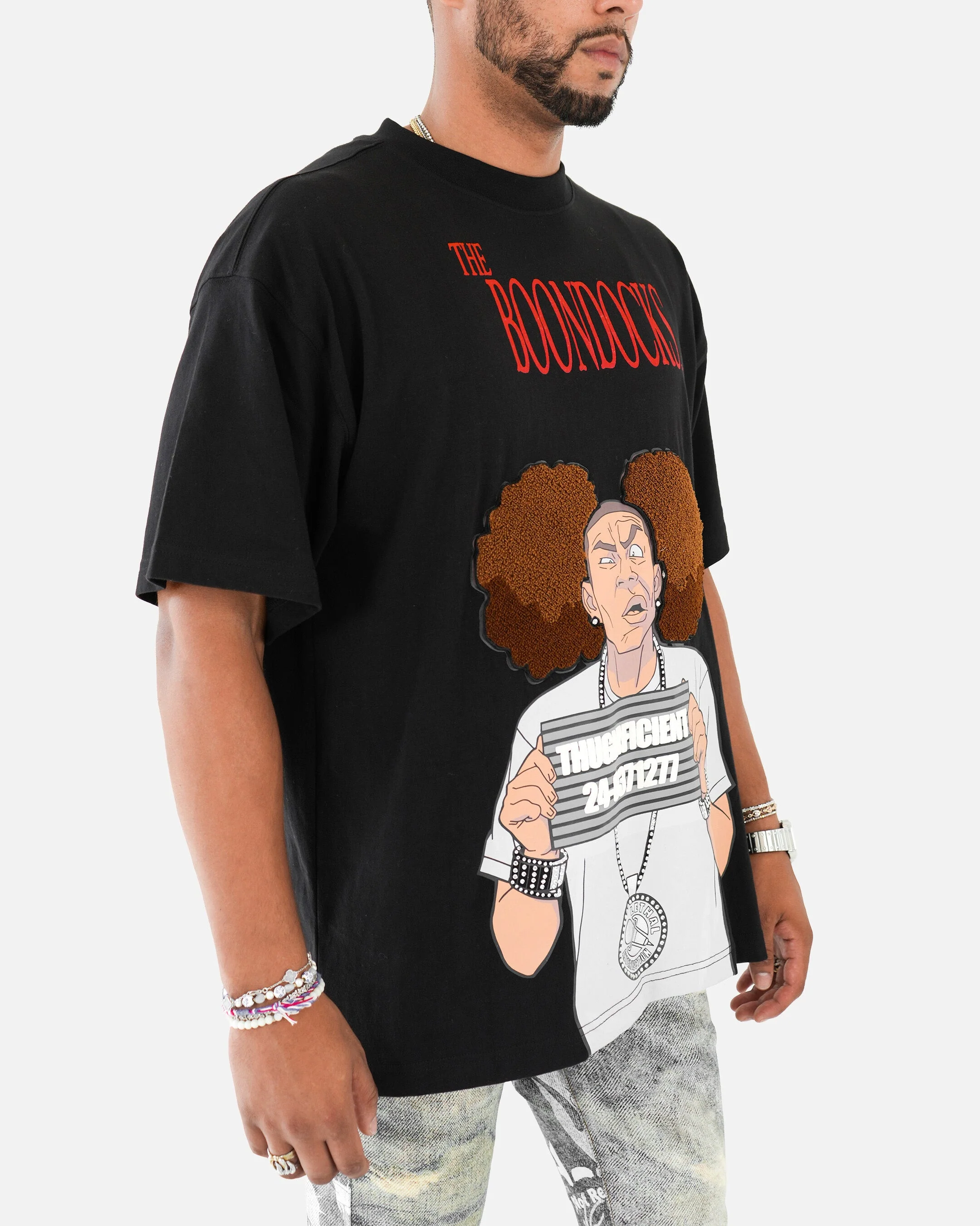 The Boondocks Booked But Still Magnificent Black T-Shirt - Image 3