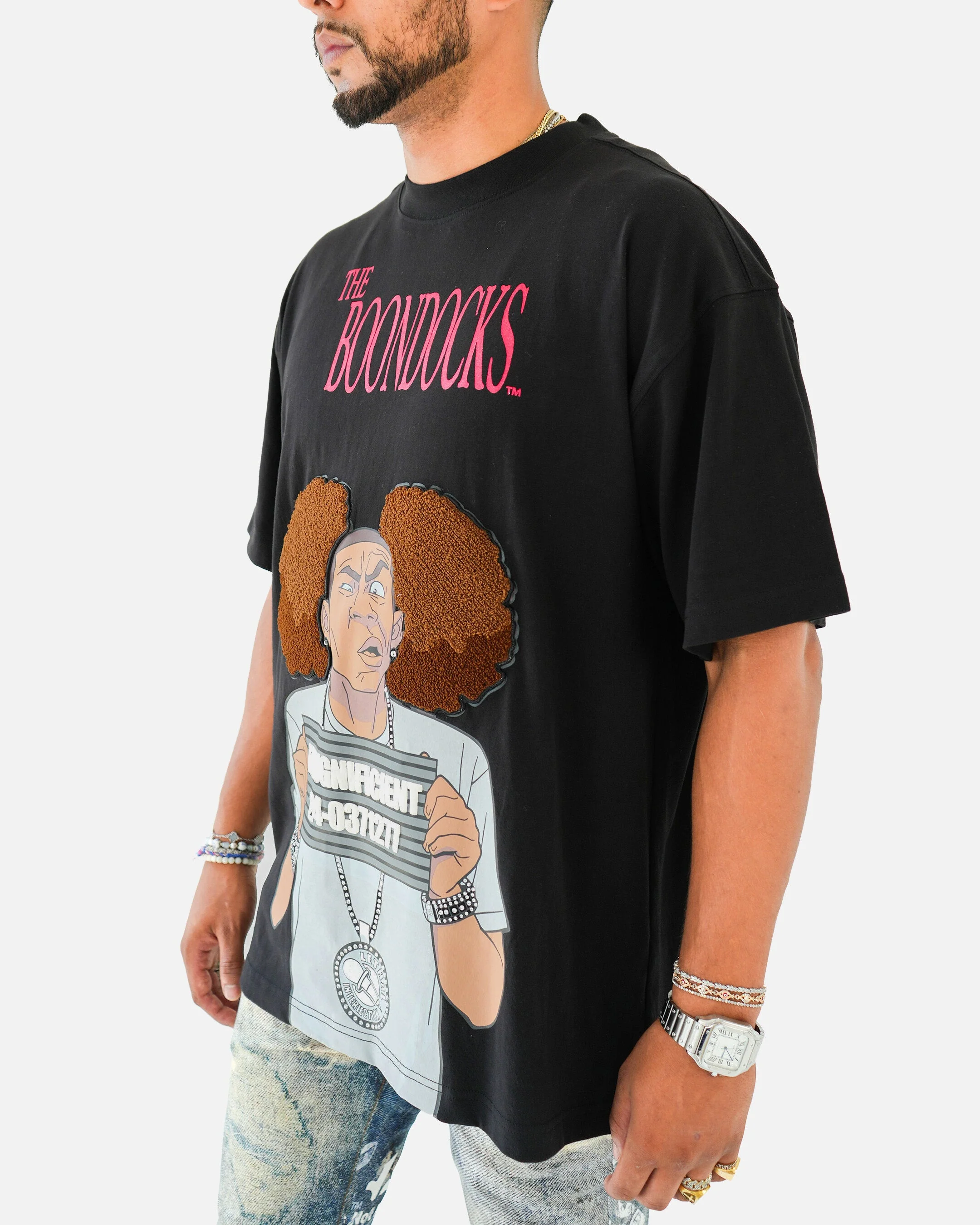 The Boondocks Booked But Still Magnificent Black T-Shirt - Image 7