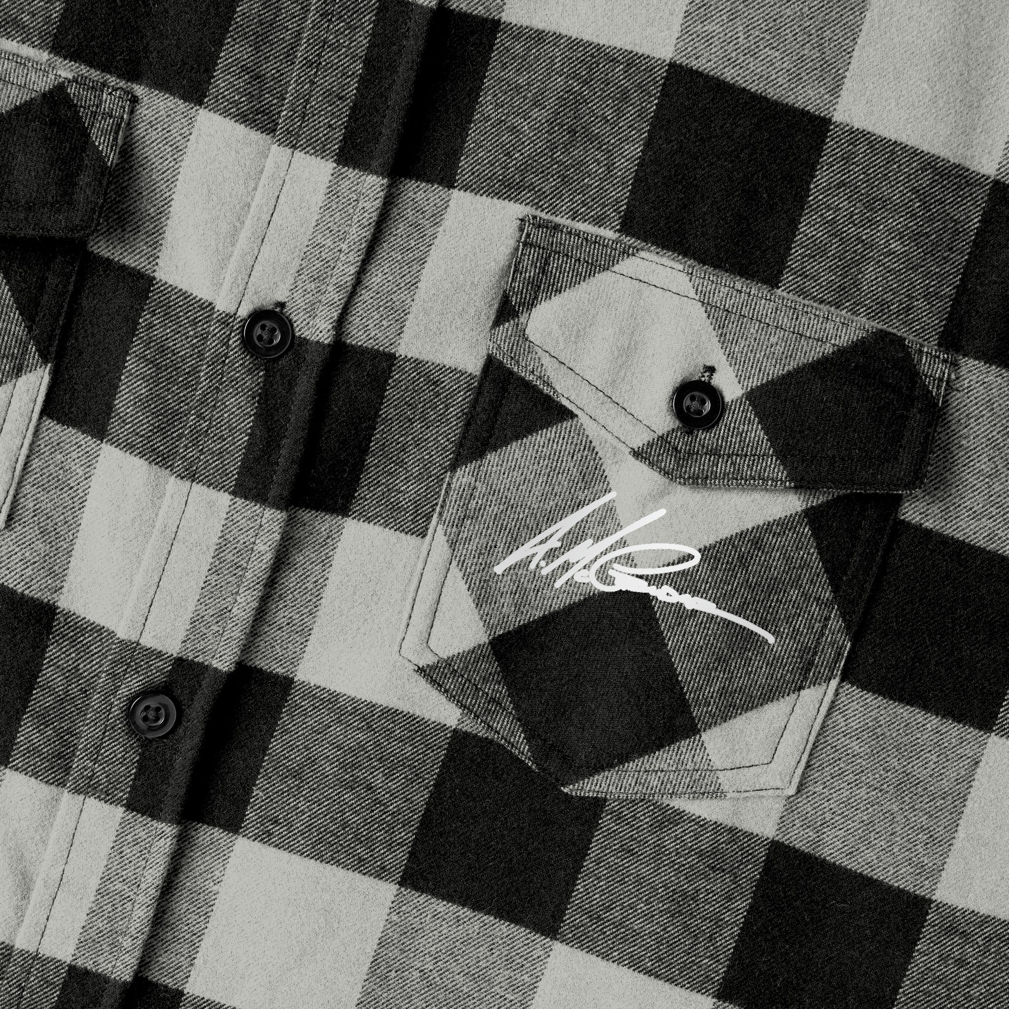 The Boondocks Freeman Brothers Wanted Grey Heather/ Black Flannel Shirt - Image 5