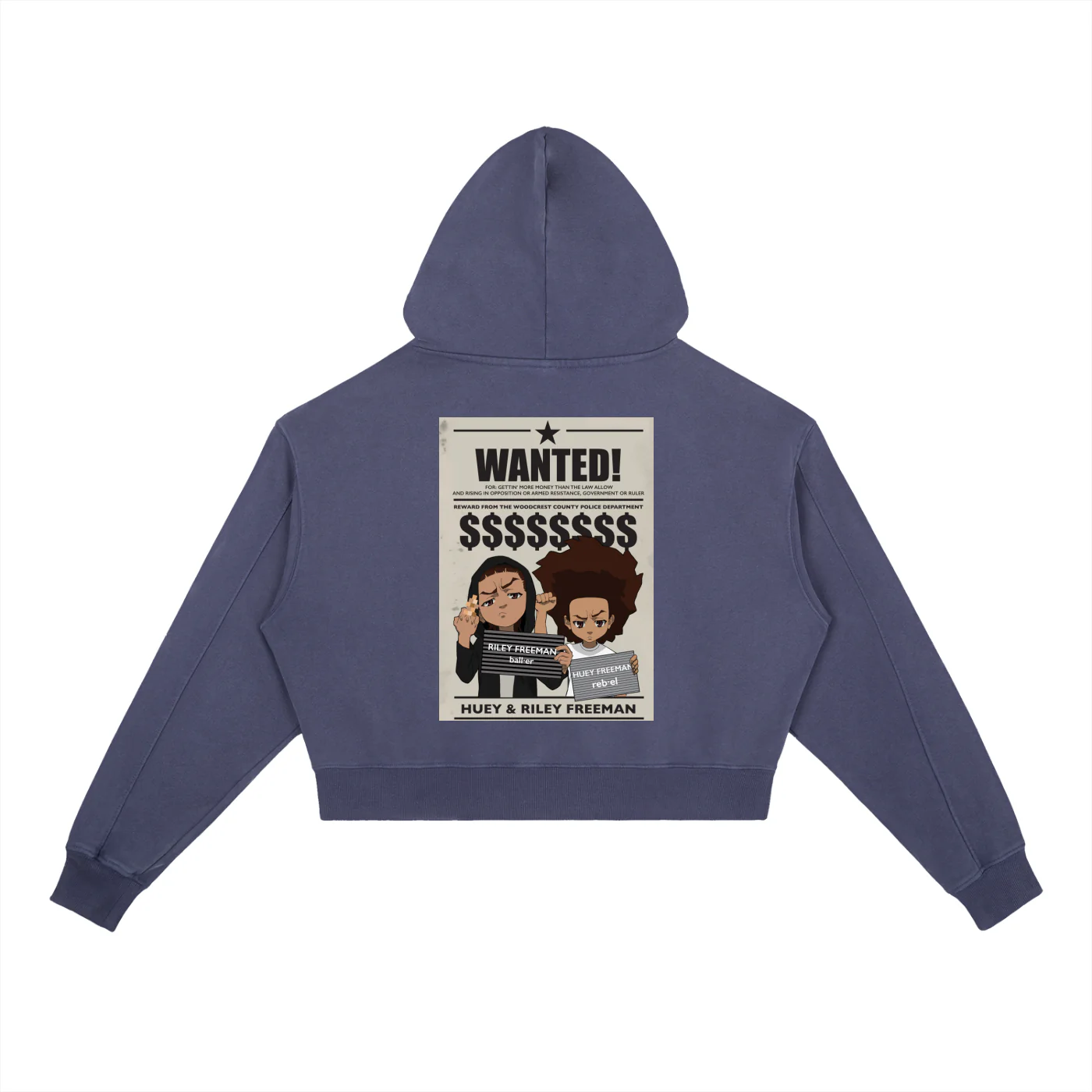 The Boondocks Freeman’s Brothers Most Wanted Acid Washed Heavyweight Hoodie - Image 11