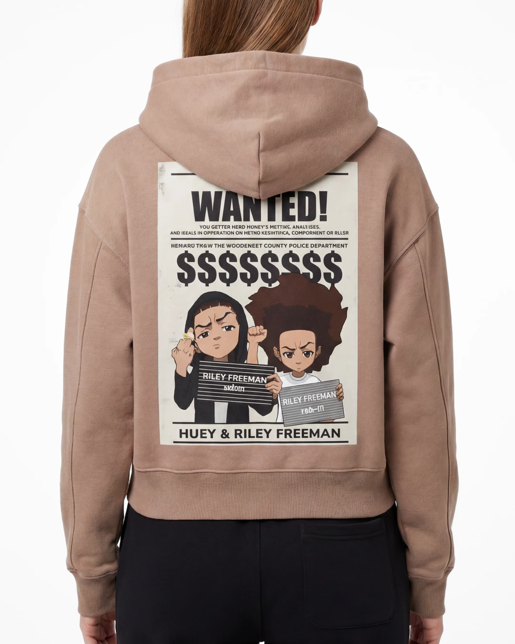 The Boondocks Freeman’s Brothers Most Wanted Acid Washed Heavyweight Hoodie - Image 13