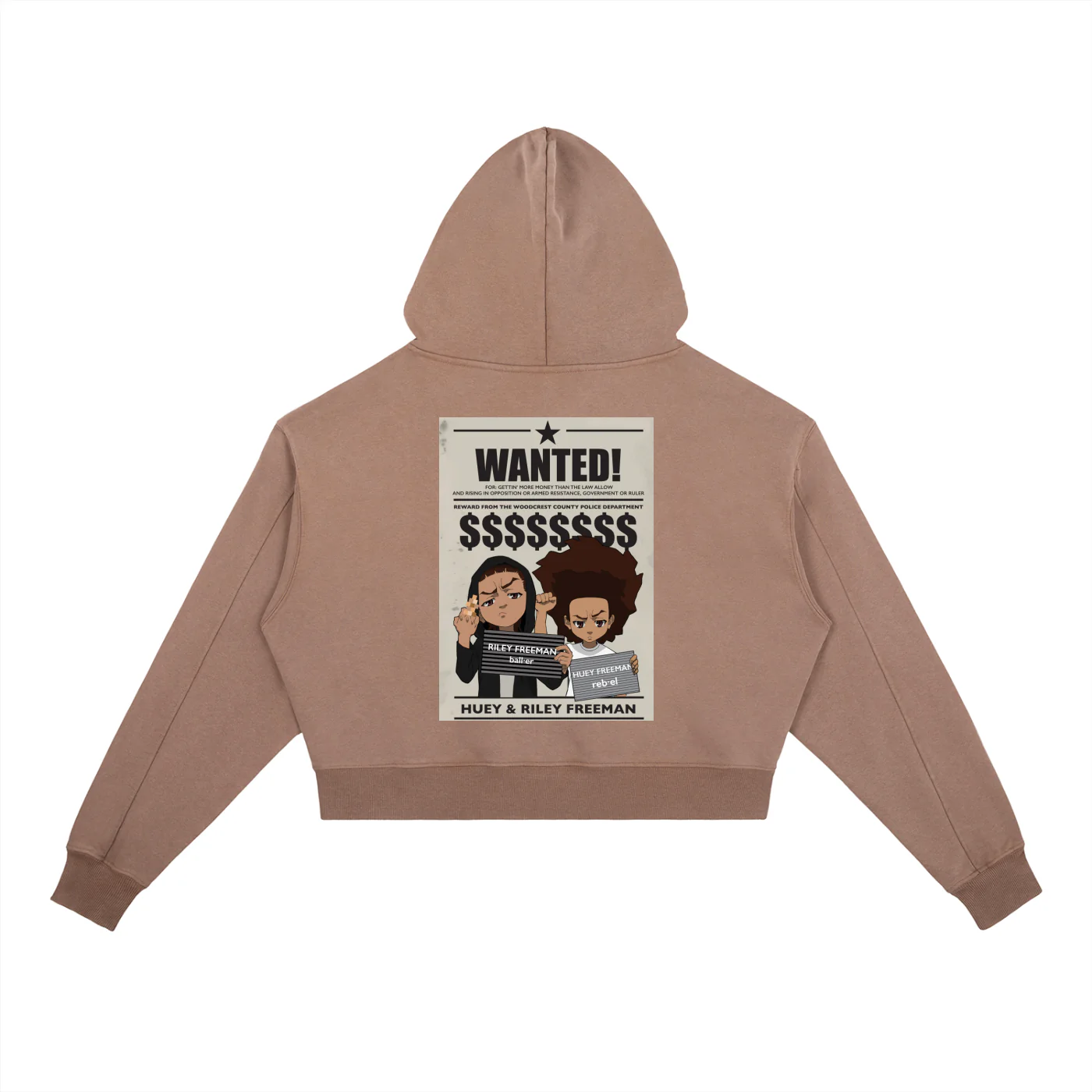 The Boondocks Freeman’s Brothers Most Wanted Acid Washed Heavyweight Hoodie - Image 15