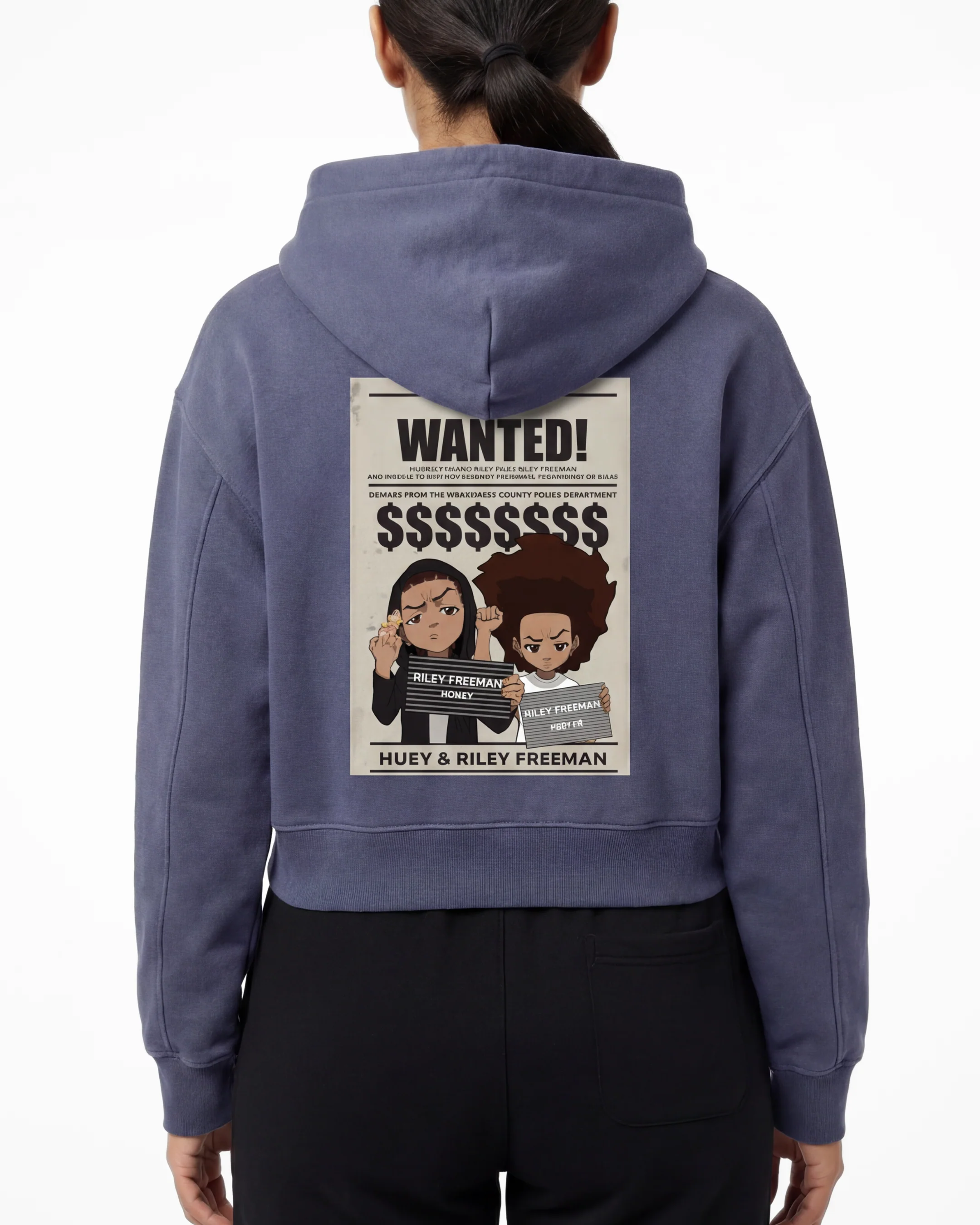 The Boondocks Freeman’s Brothers Most Wanted Acid Washed Heavyweight Hoodie - Image 9
