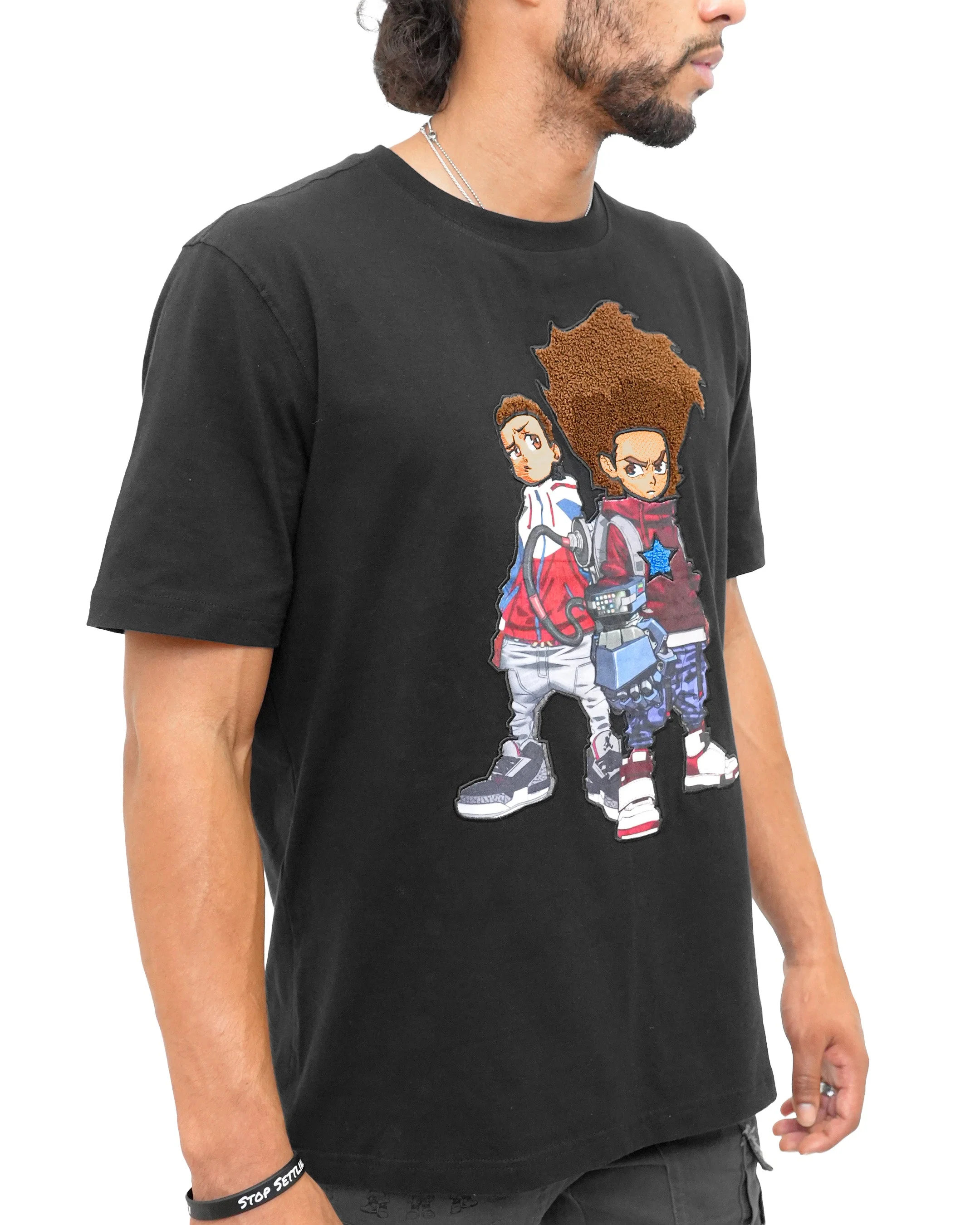 The Boondocks - Future Huey & Riley Black Knit T-Shirt - Image 3