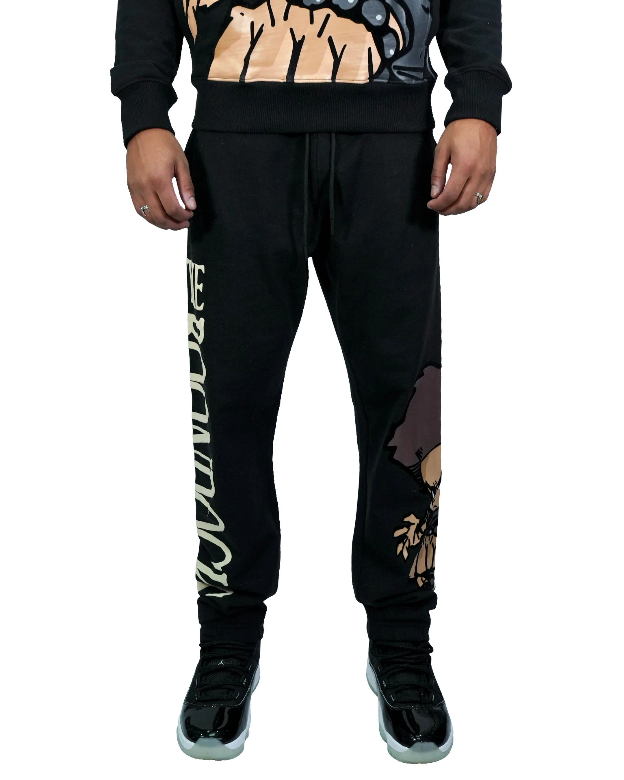 The Boondocks Huey Big Face Black Sweat Pants - Image 3