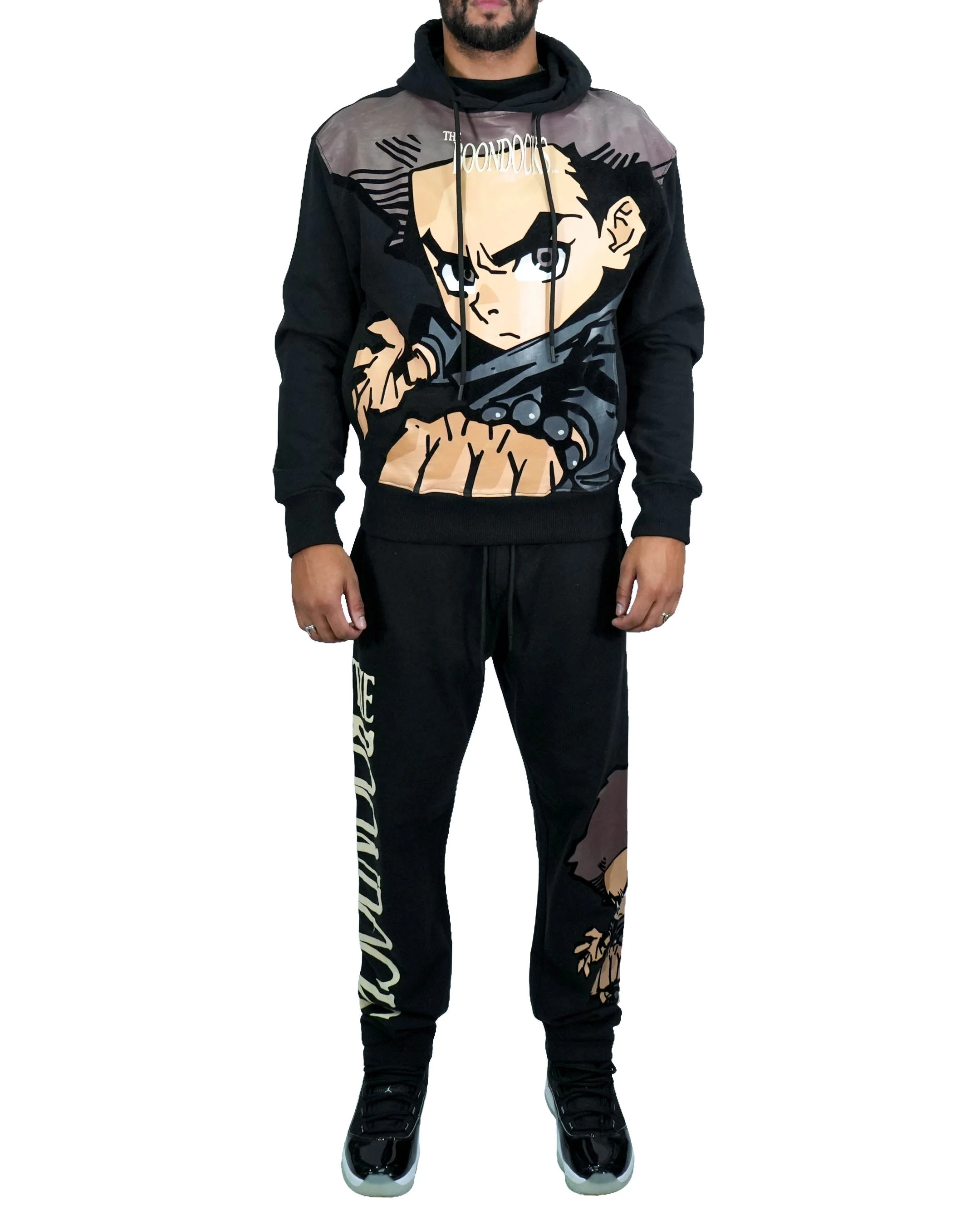 The Boondocks Huey Big Face Black Sweat Pants - Image 4