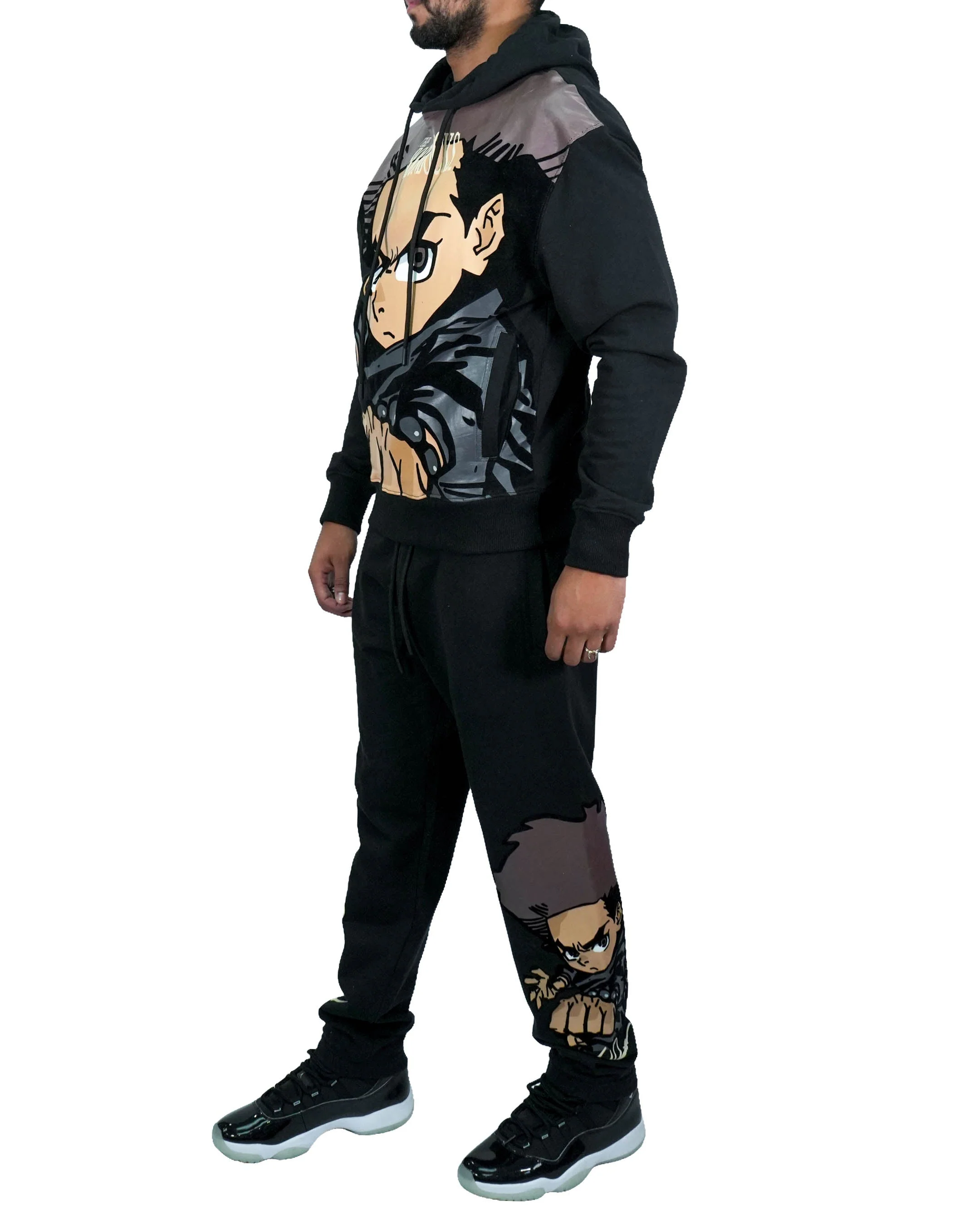 The Boondocks Huey Big Face Black Sweat Pants - Image 5