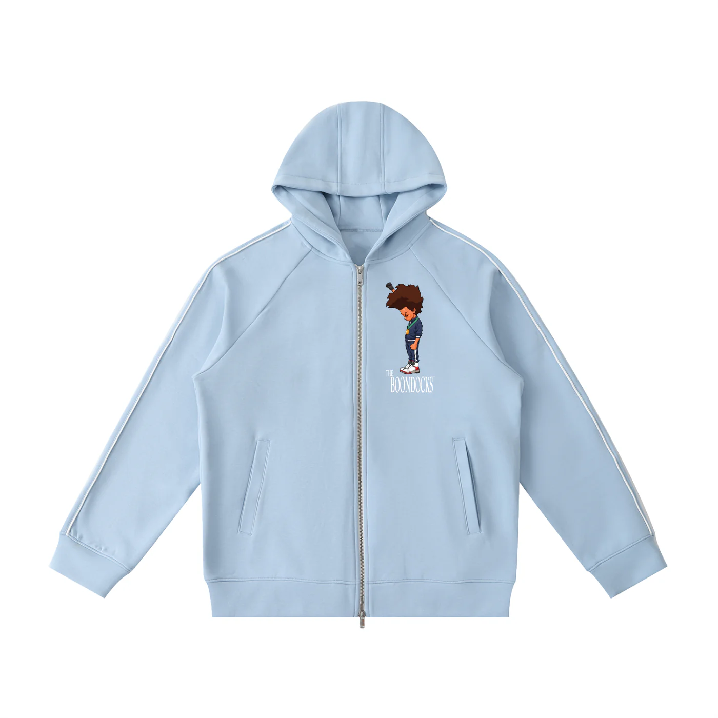 The Boondocks Huey Fist Stand Zipper Heavyweight Hoodie - Image 5