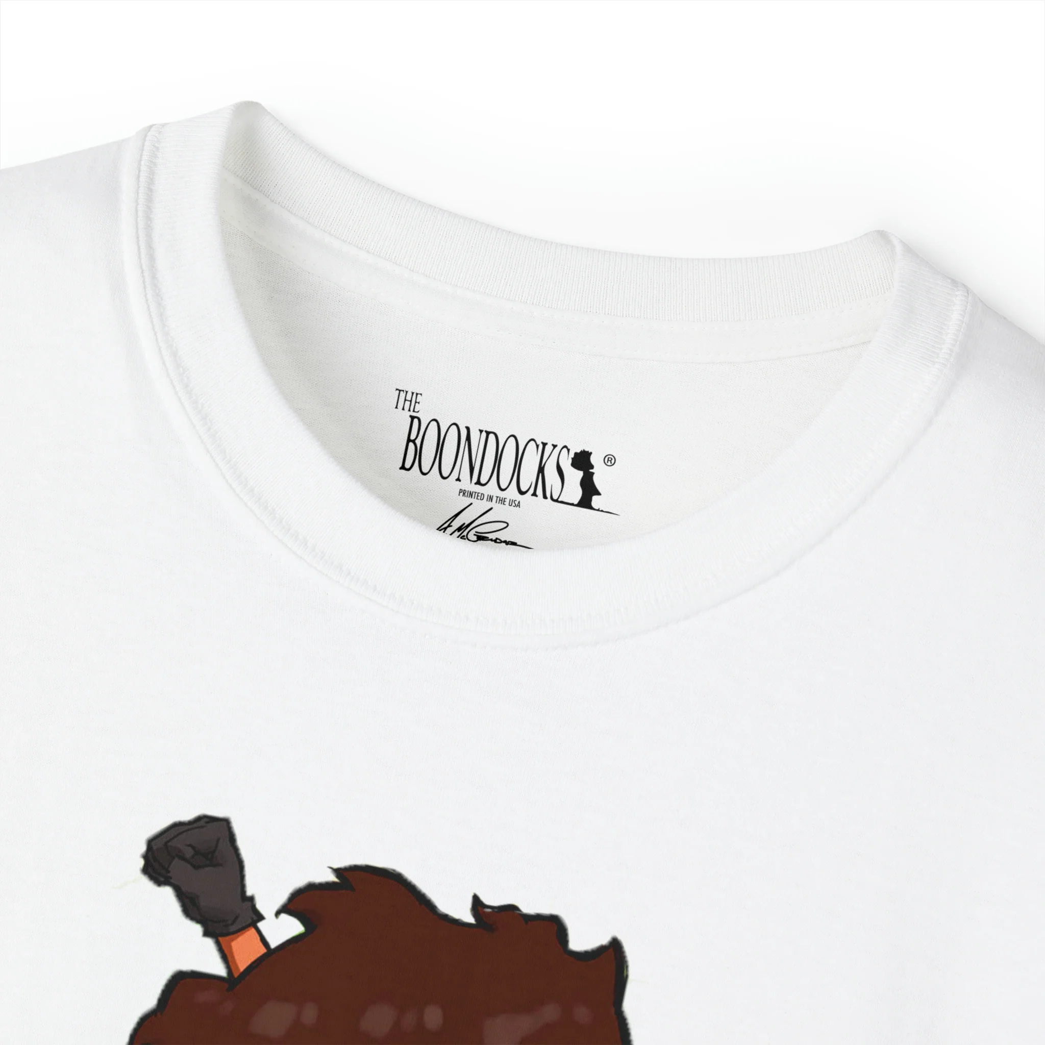 The Boondocks - Huey Fist White Eco-T-Shirt - Image 3