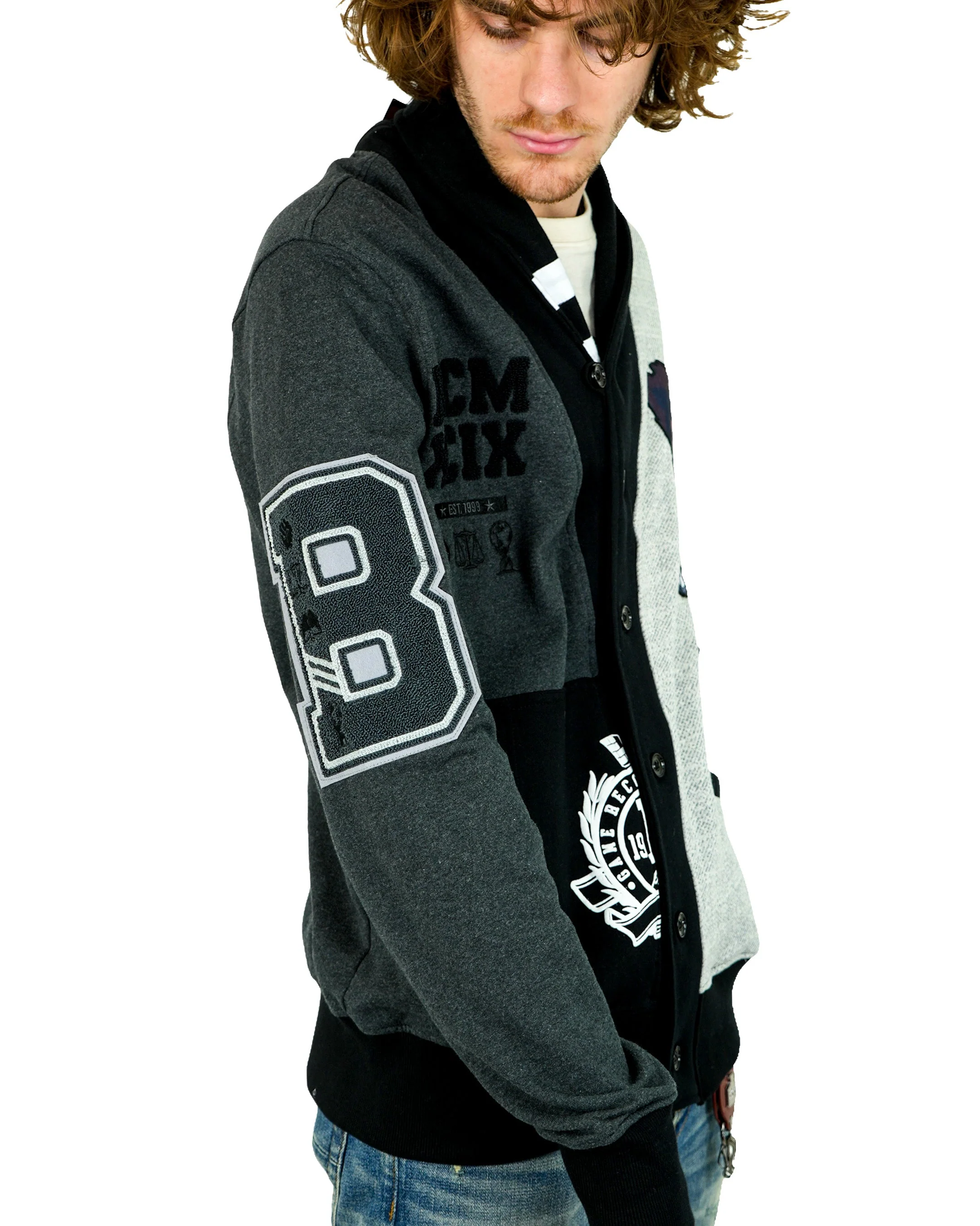 The Boondocks Huey Football Knit Black Cardigan - Image 6