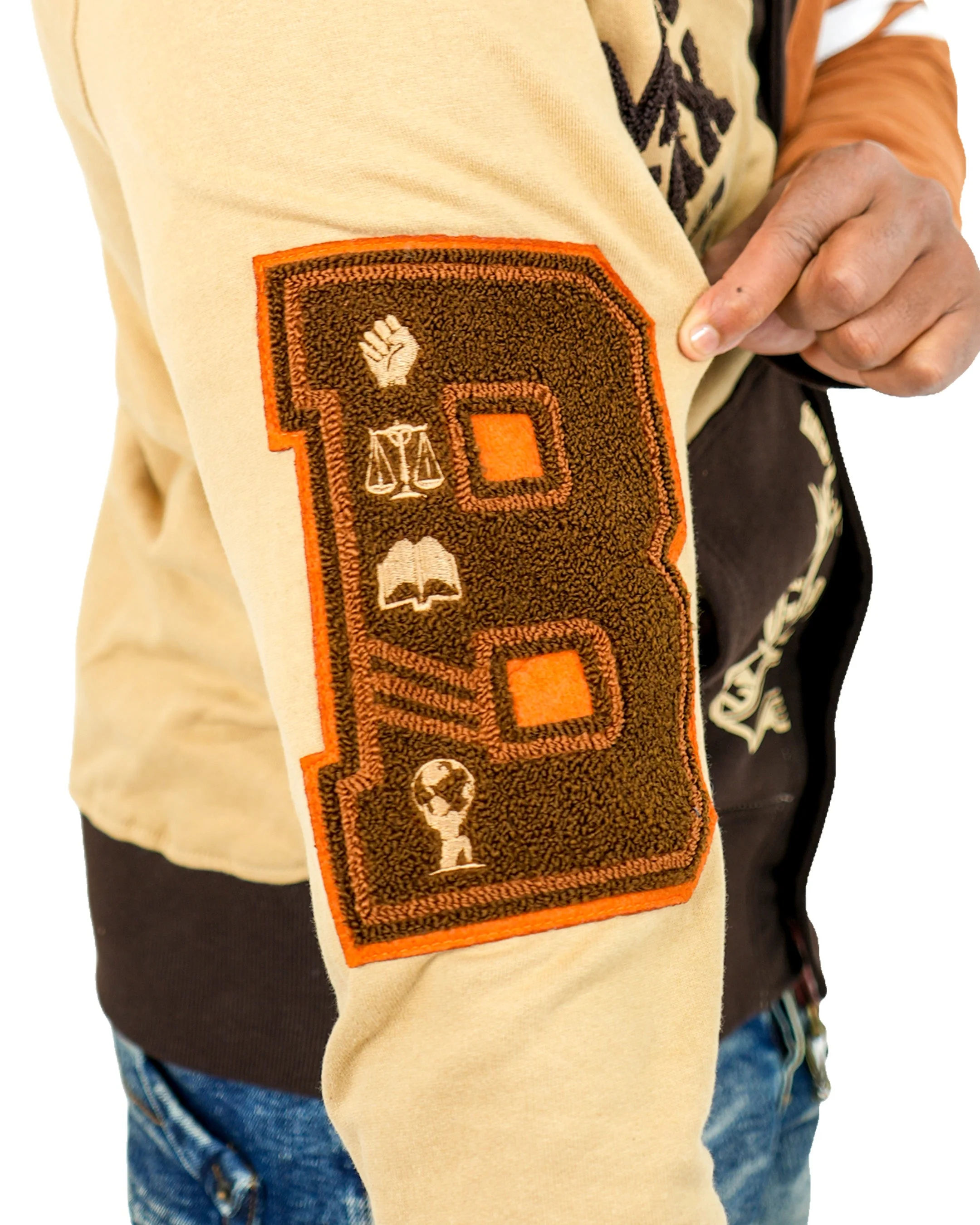 The Boondocks Huey Football Knit Chocolate Cardigan - Image 5