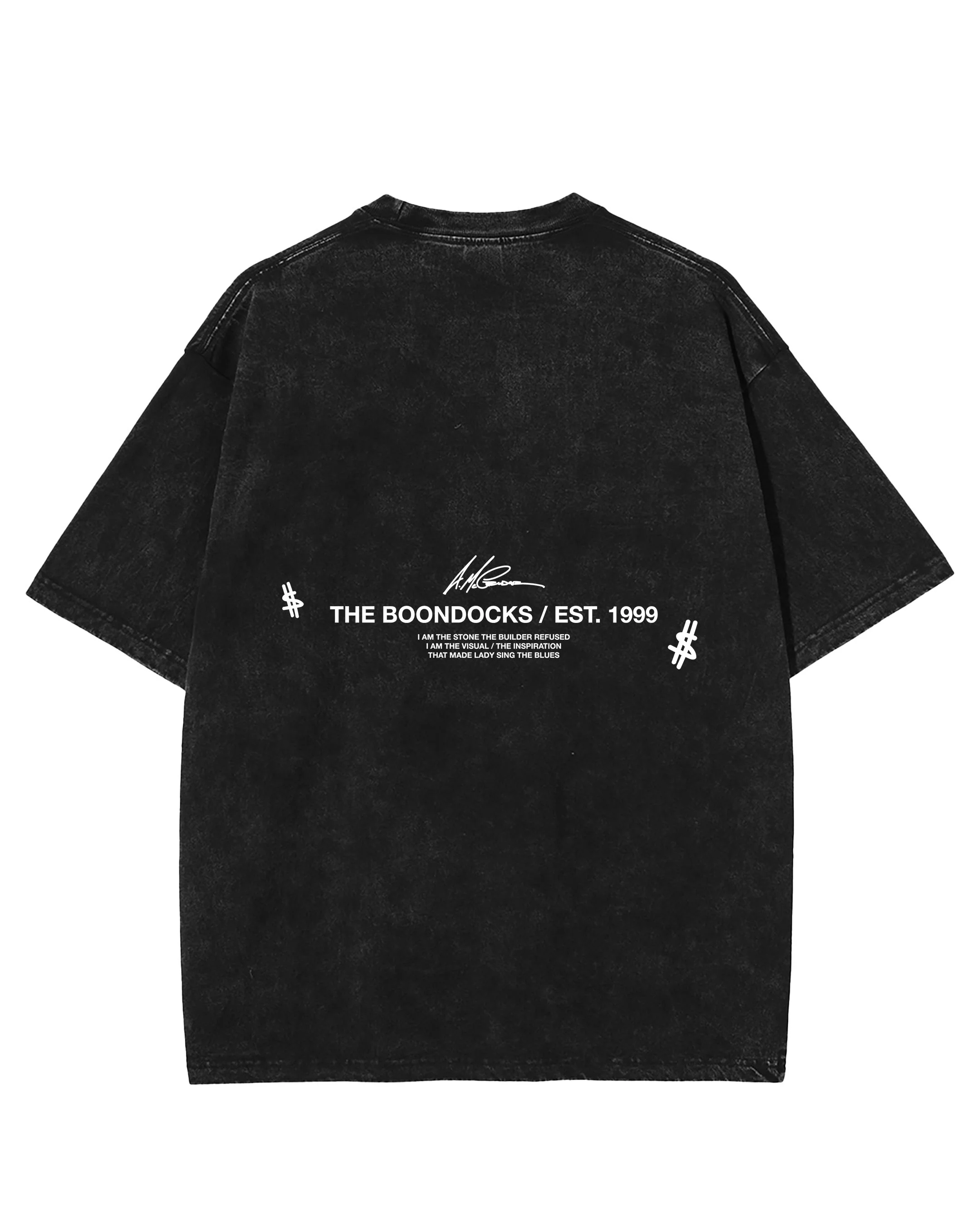 The Boondocks - Huey Khaled Acid Wash Oversize Black T-Shirt - Image 2