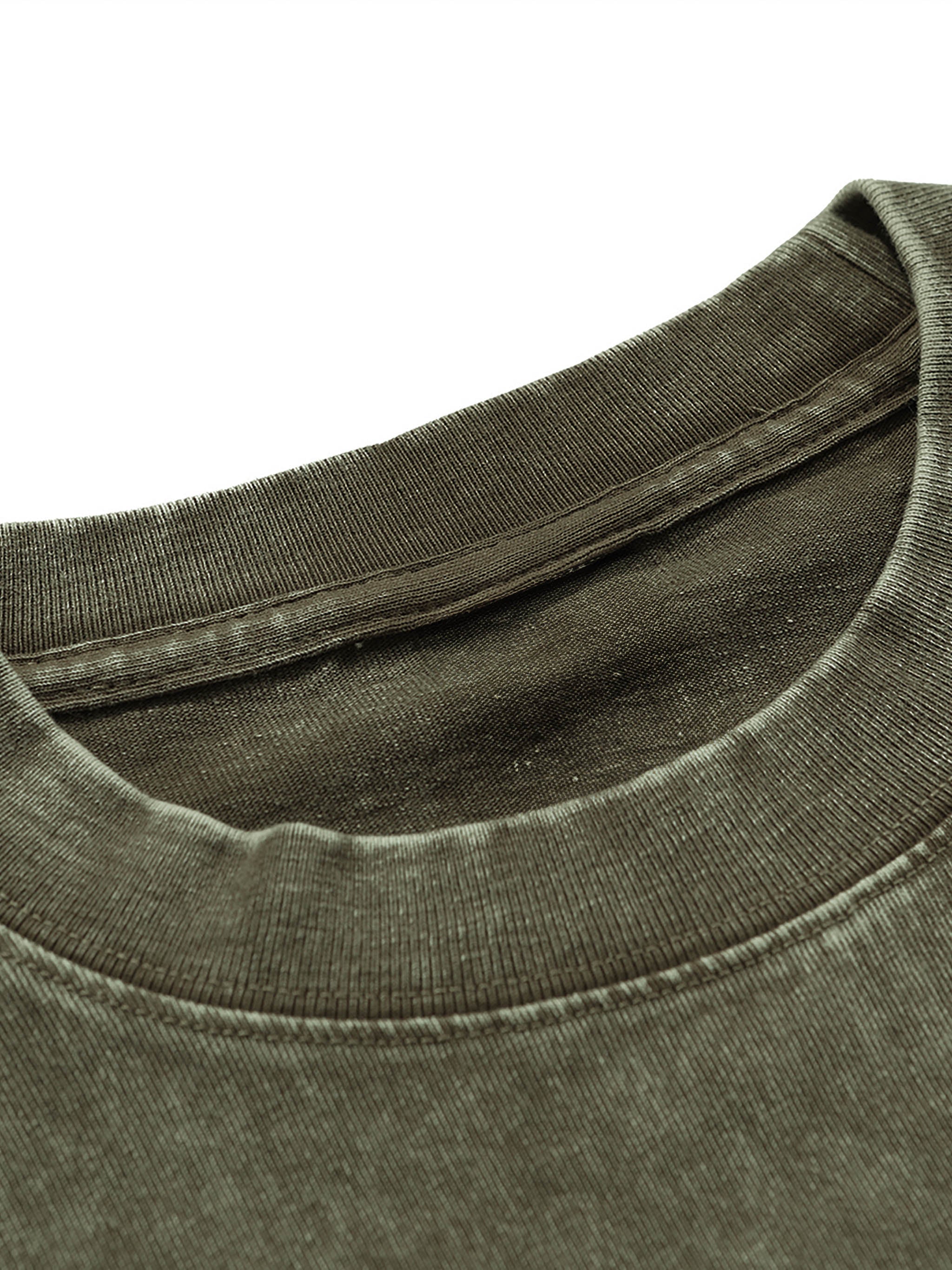 The Boondocks - Huey Khaled Acid Wash Oversize Olive T-Shirt - Image 5