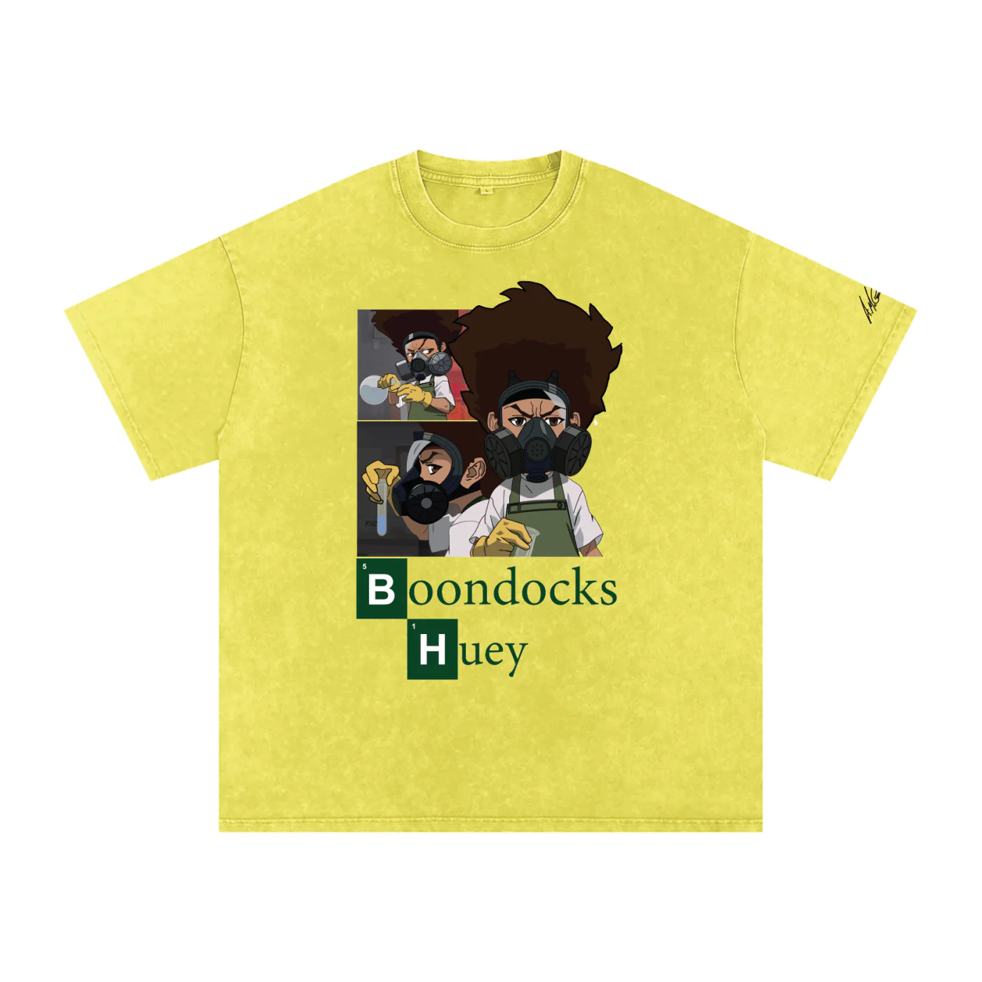 The Boondocks Huey Lab State Acid Washed Oversized T-Shirt - Image 4