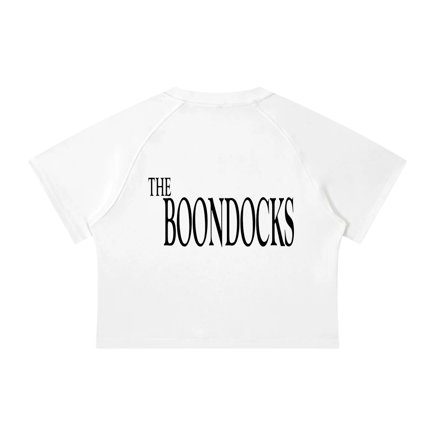 The Boondocks Huey On Watch White Acid Wash Crop T-Shirt - Image 4
