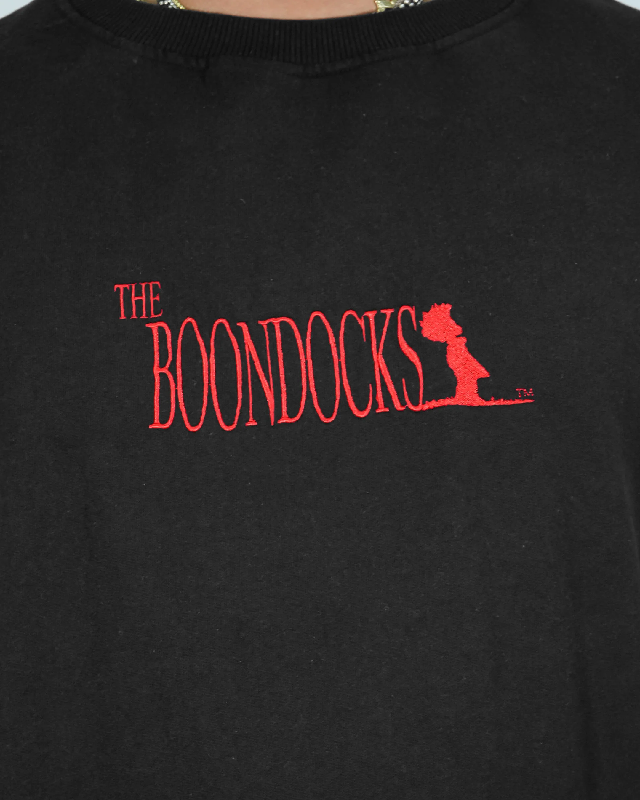 The Boondocks Huey Samurai Warrior Black Acid Wash Crewneck - Image 3