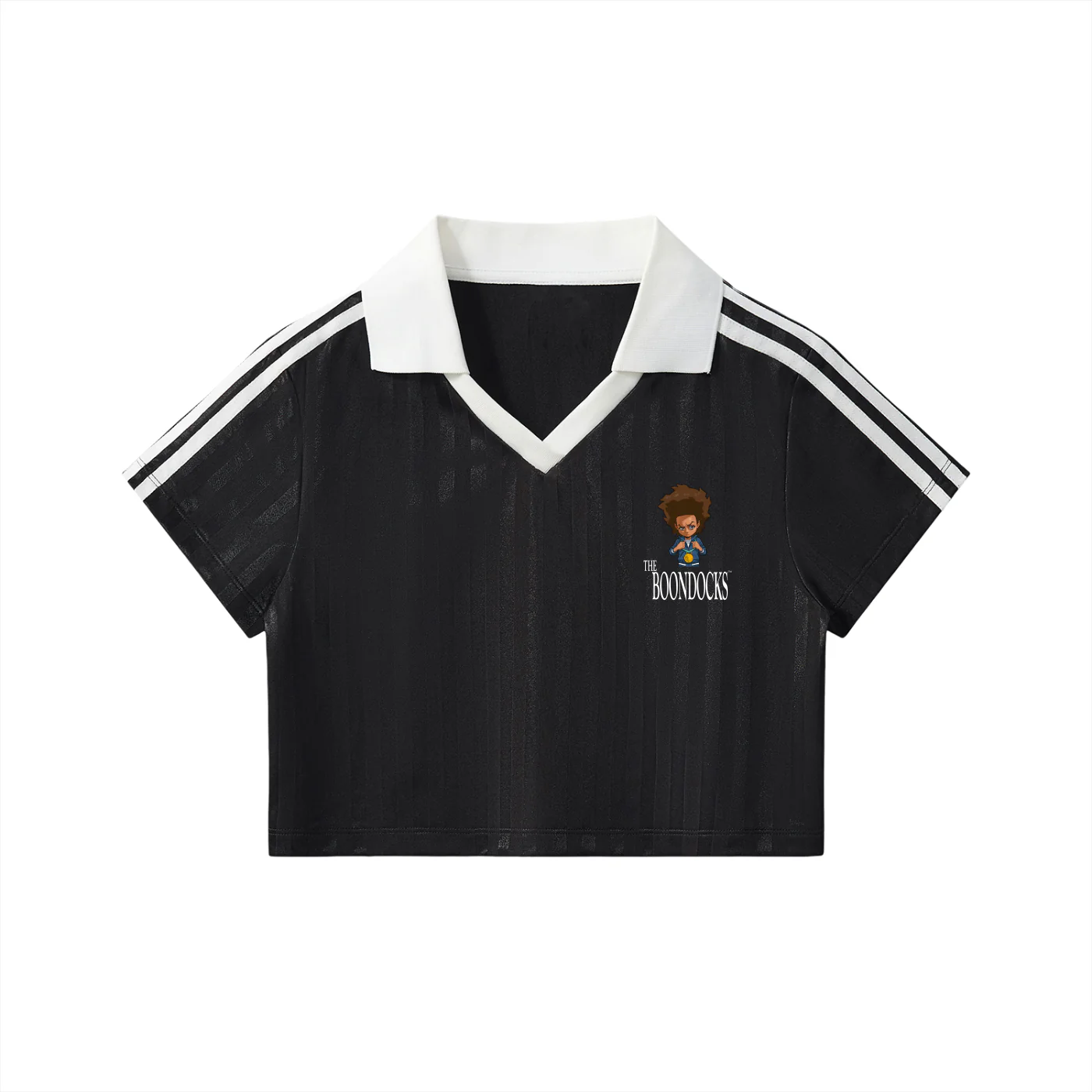 The Boondocks Huey Victory Mode Black Cropped Jersey - Image 3