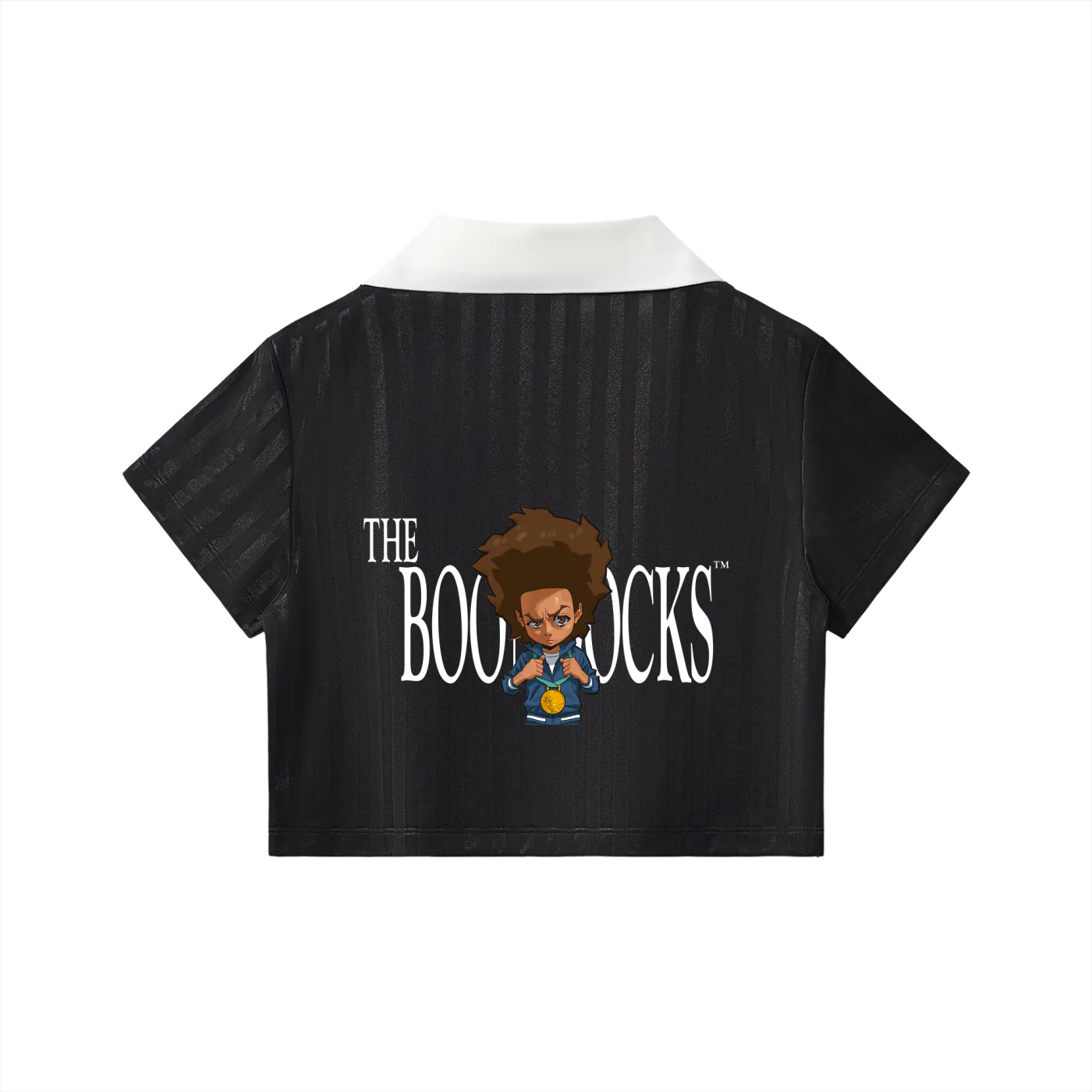 The Boondocks Huey Victory Mode Black Cropped Jersey - Image 4
