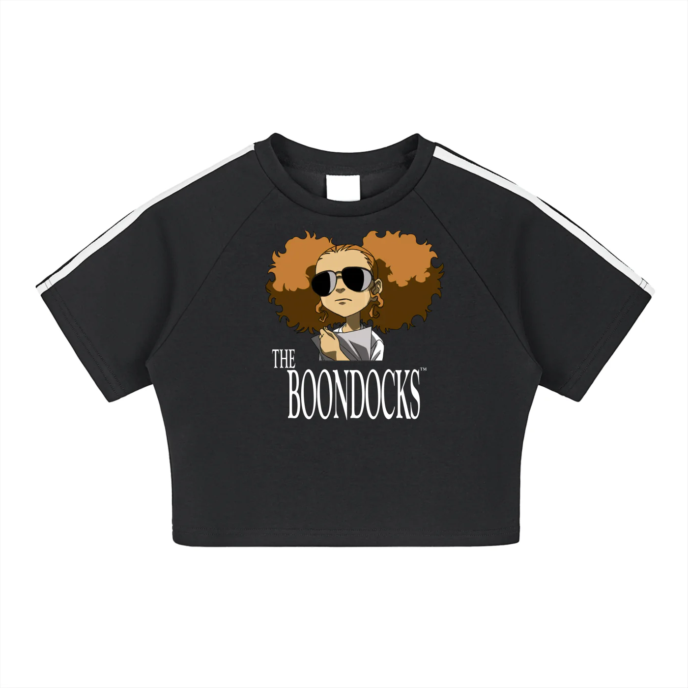 The Boondocks Jazmine Boss Attitude Black Crop Top - Image 3