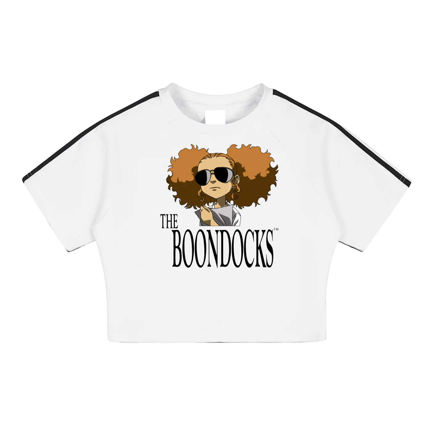 The Boondocks Jazmine Boss Attitude White Crop Top - Image 3