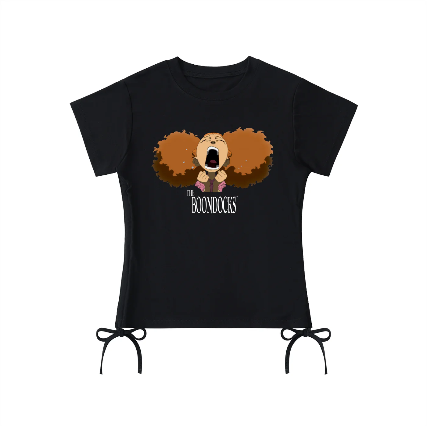 The Boondocks Jazmine Loud Feelings Black Drawstring T-Shirt - Image 2