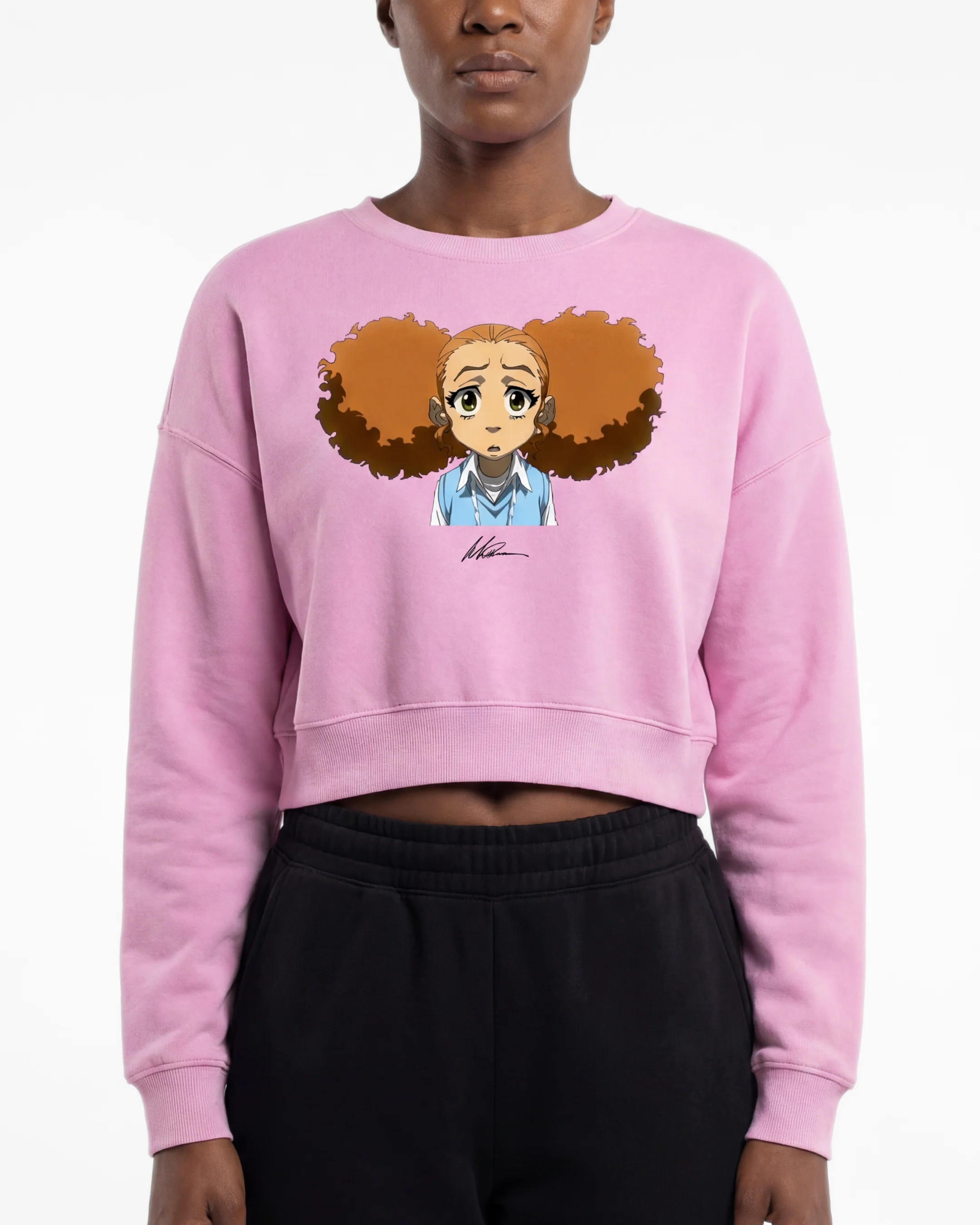 The Boondocks Jazmine Moods Light Crop Crewneck