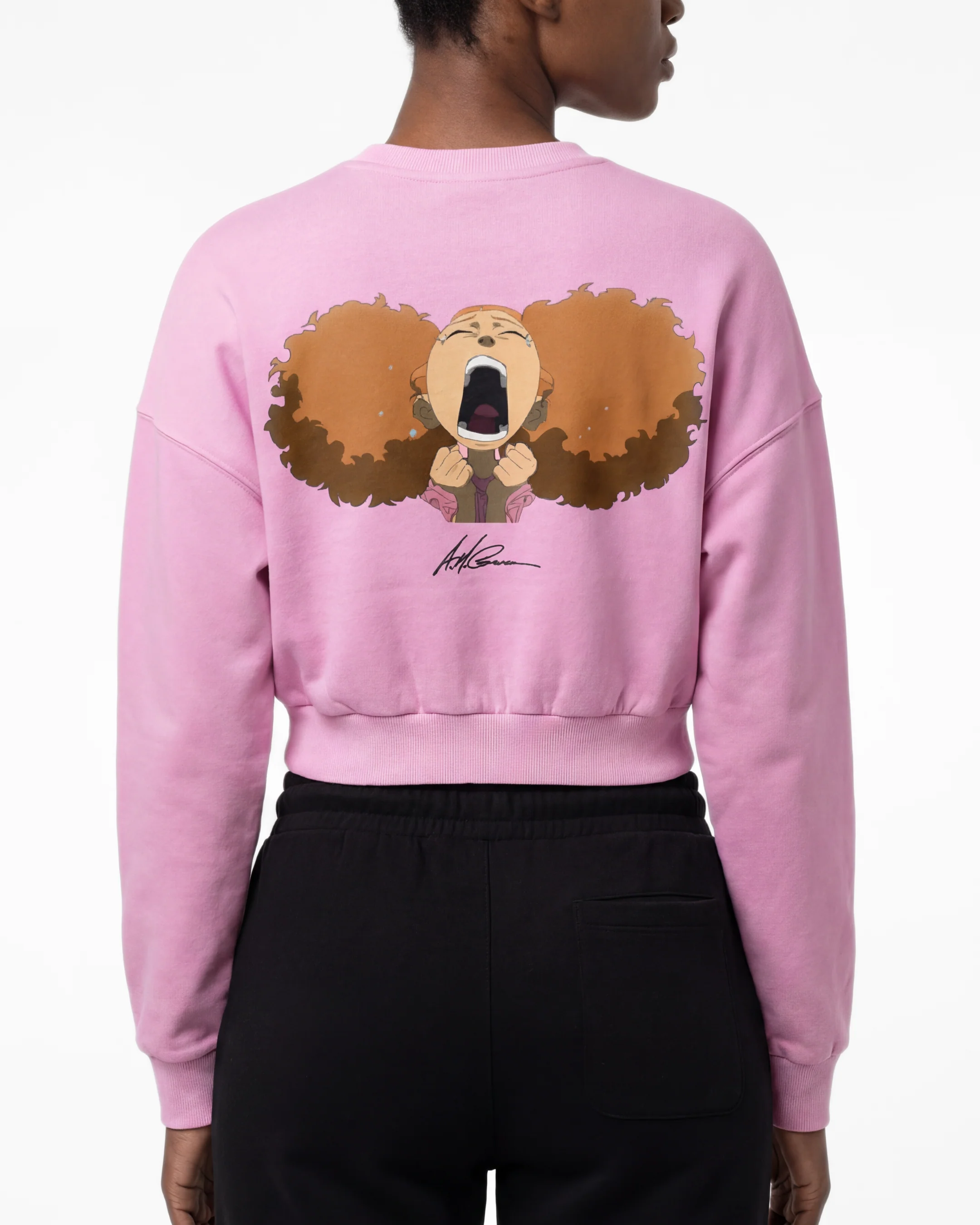 The Boondocks Jazmine Moods Light Crop Crewneck - Image 2