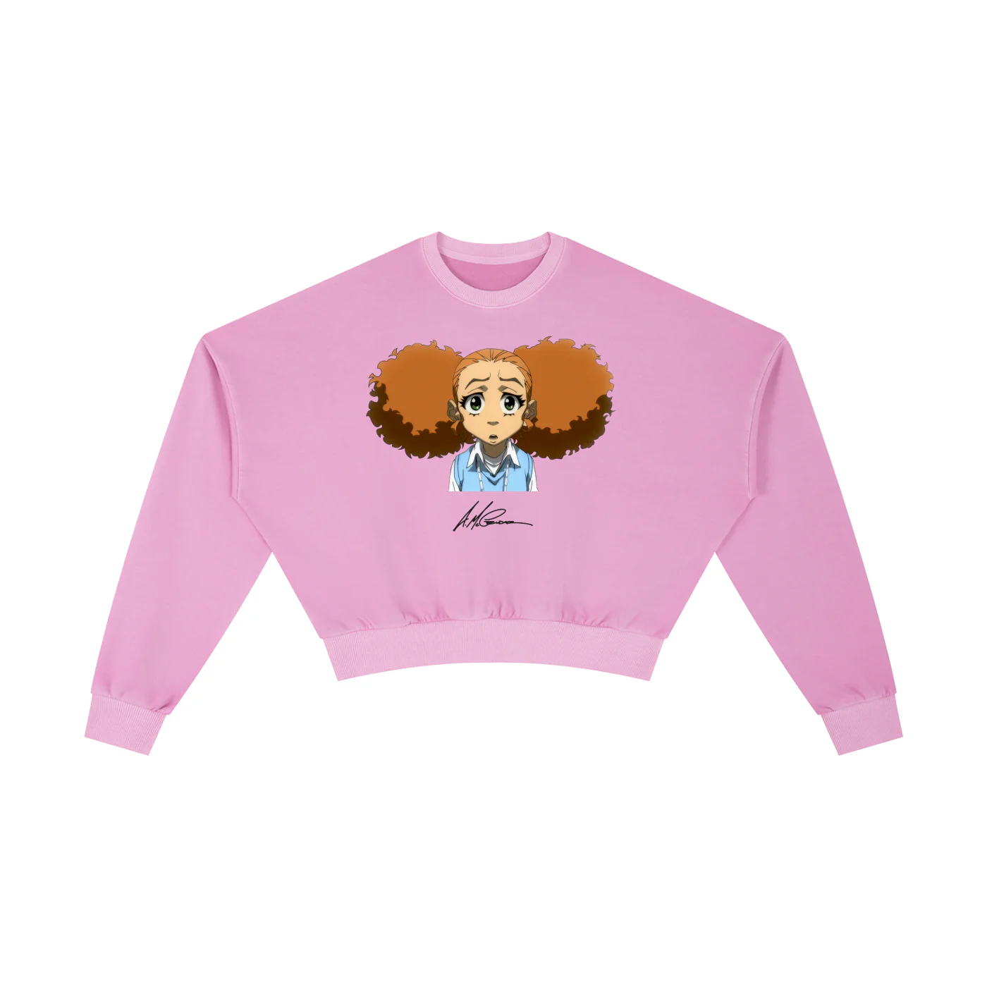 The Boondocks Jazmine Moods Light Crop Crewneck - Image 3