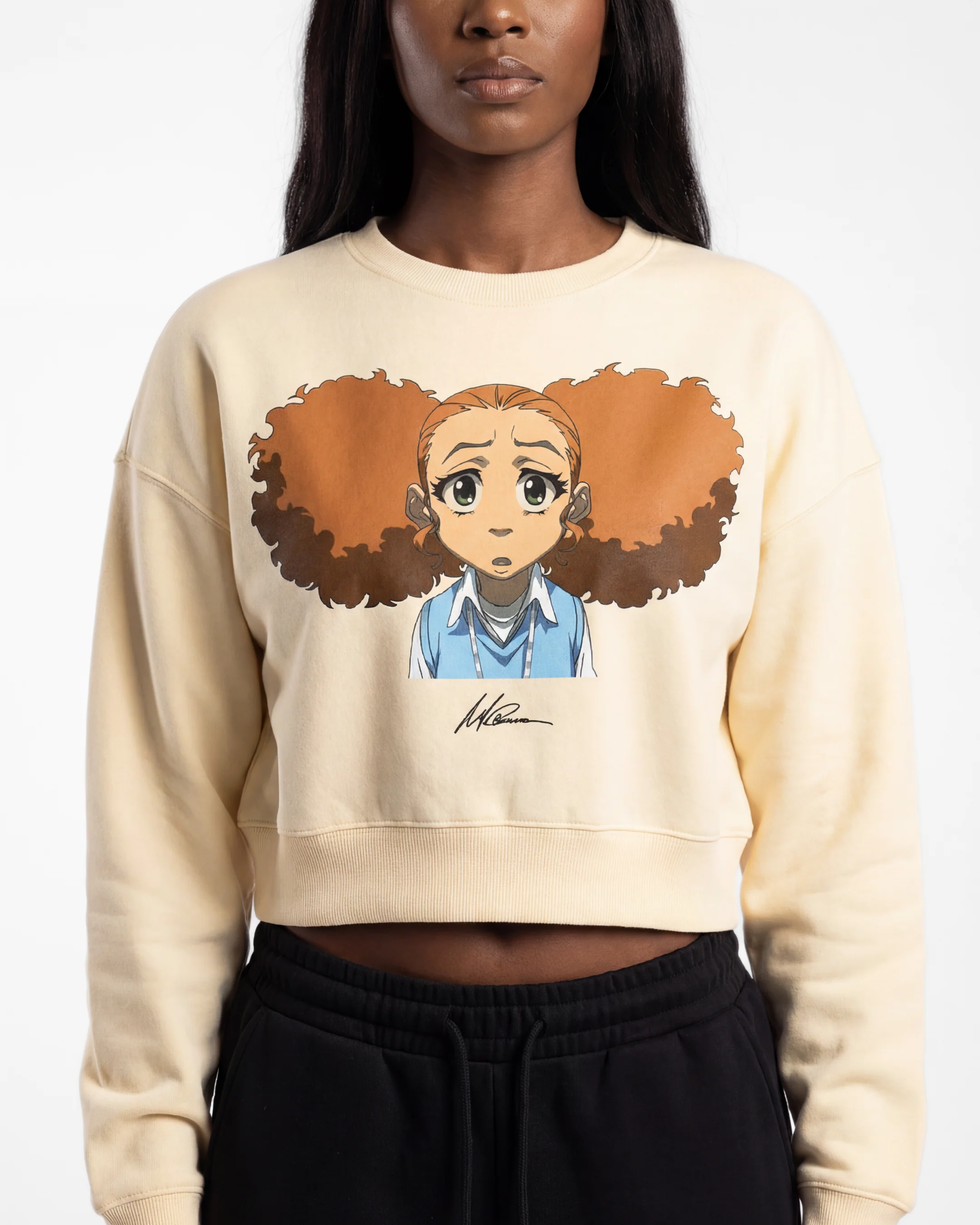 The Boondocks Jazmine Moods Light Crop Crewneck - Image 5