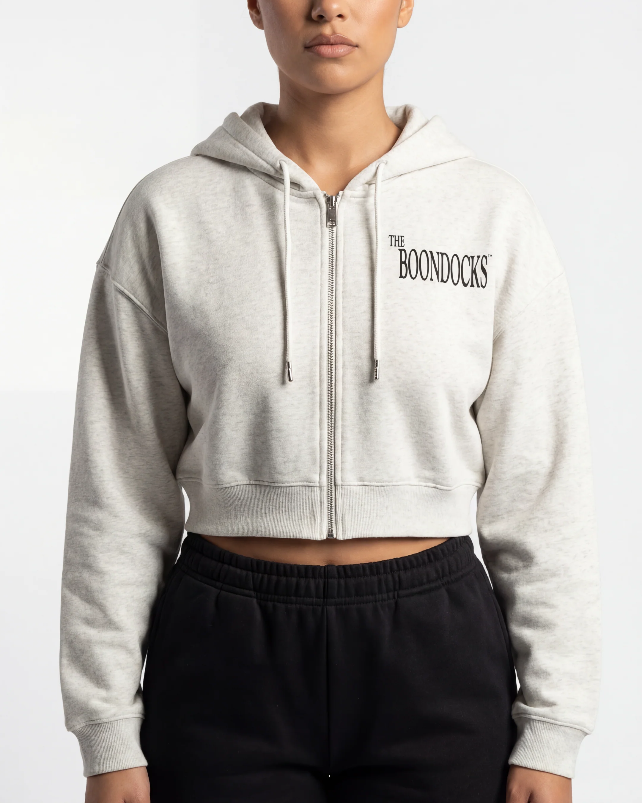 The Boondocks Jazmine Soft Focus Zip Crop Hoodie - Image 2