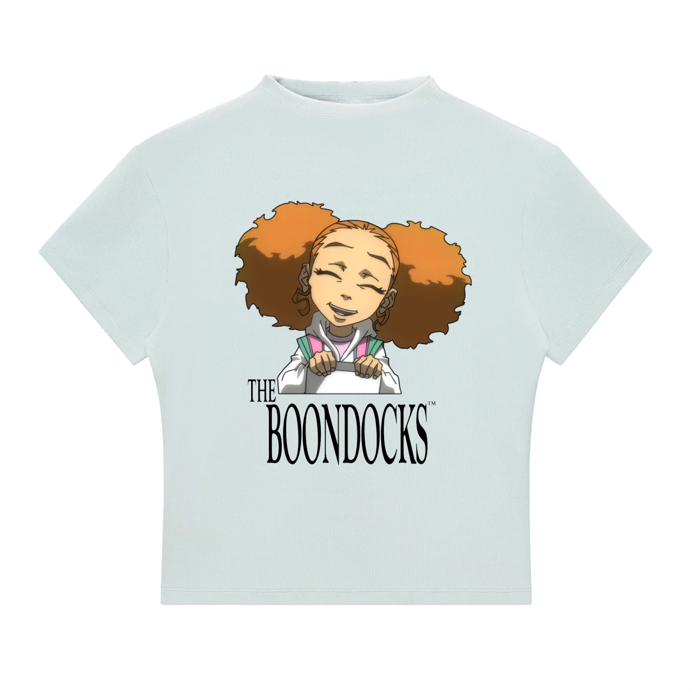 The Boondocks Jazmine Soft Smile Mock Neck Slim Fit T-Shirt - Image 2
