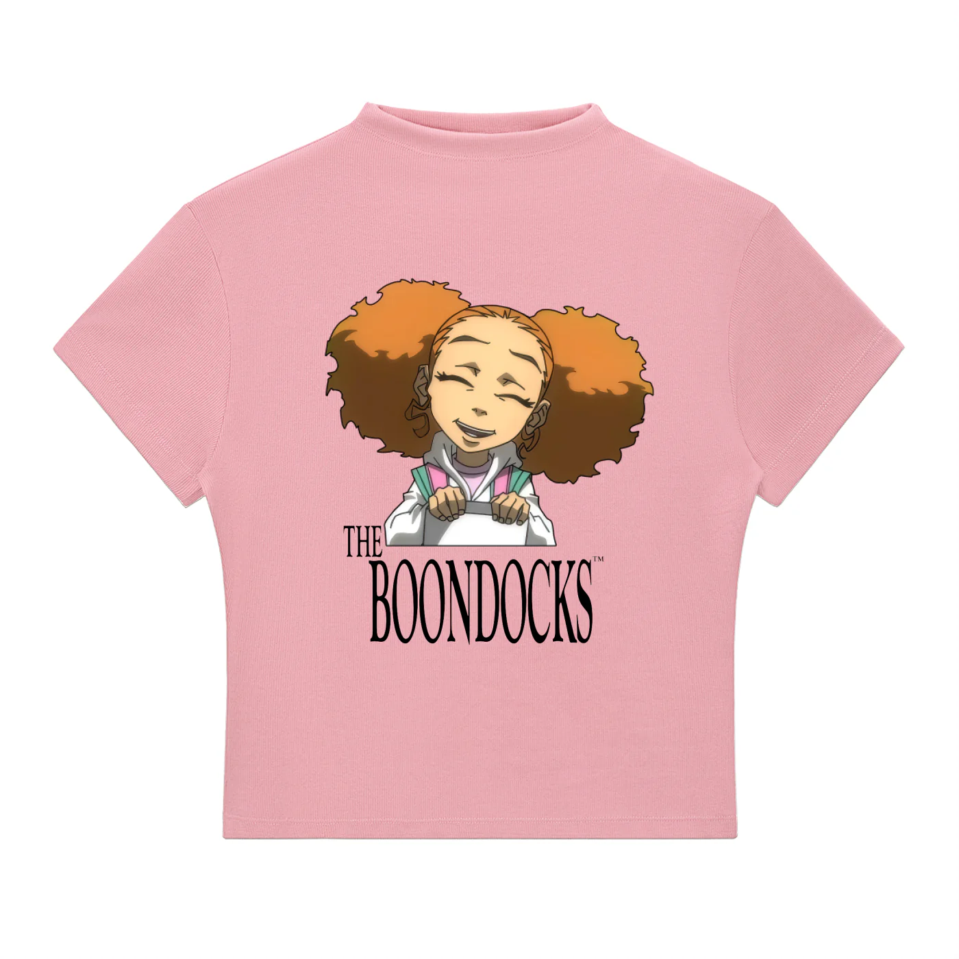 The Boondocks Jazmine Soft Smile Mock Neck Slim Fit T-Shirt - Image 4