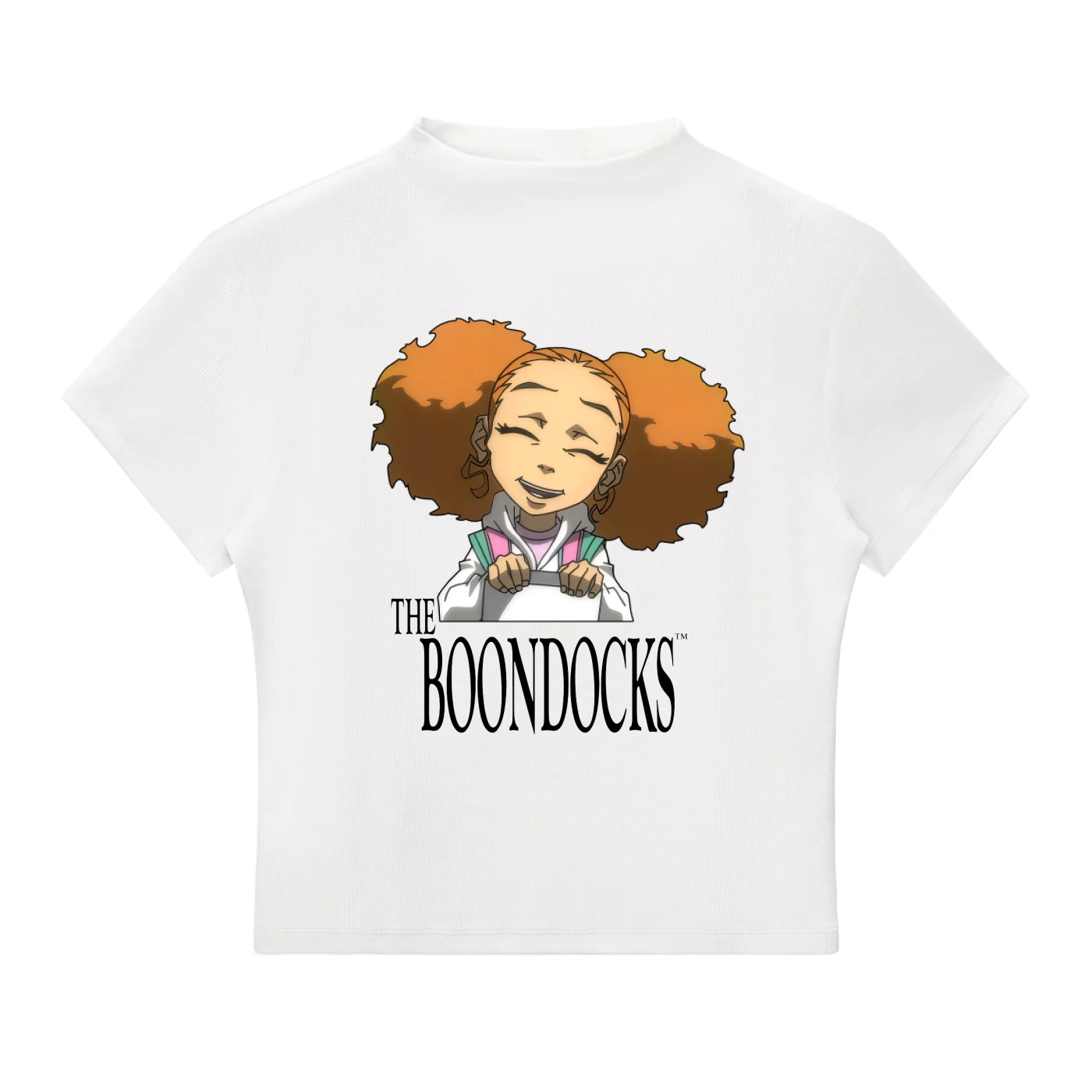 The Boondocks Jazmine Soft Smile Mock Neck Slim Fit T-Shirt - Image 6