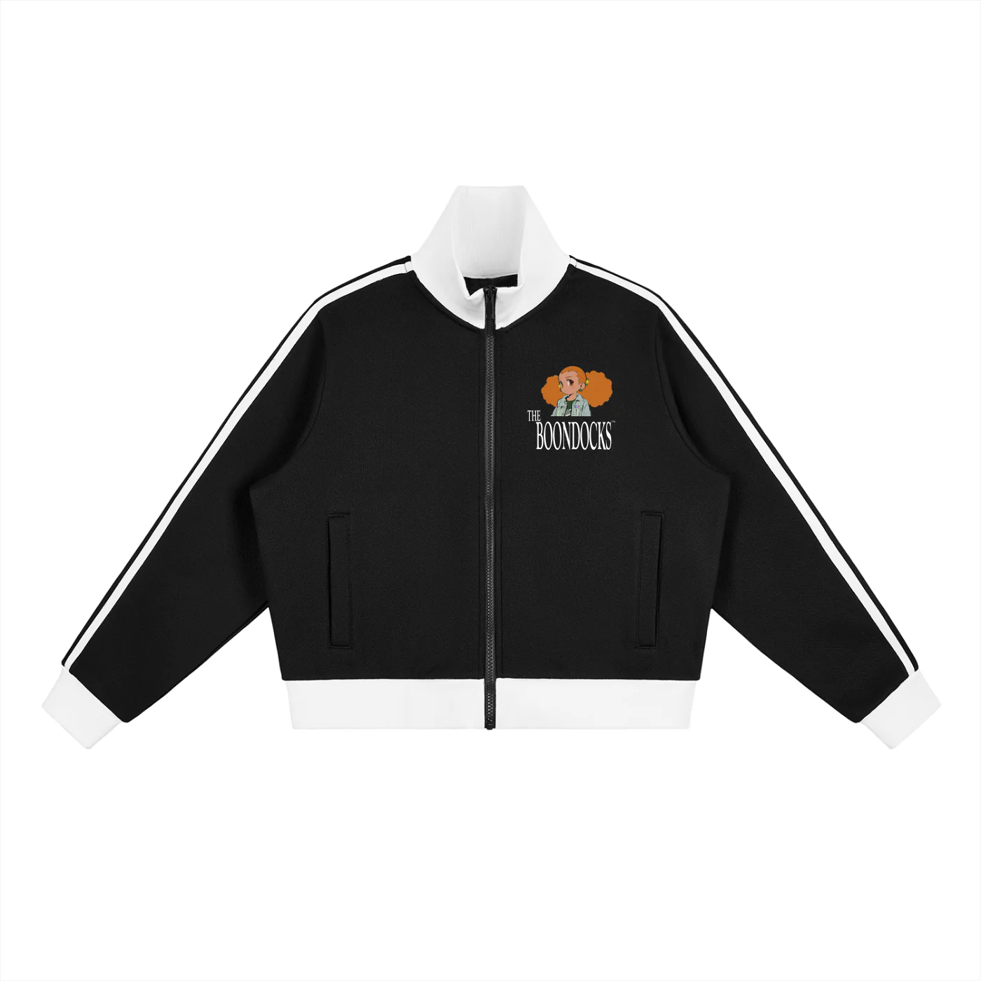 The Boondocks Jazmine Street Attitude Zip Track Crop Jacket - Image 3