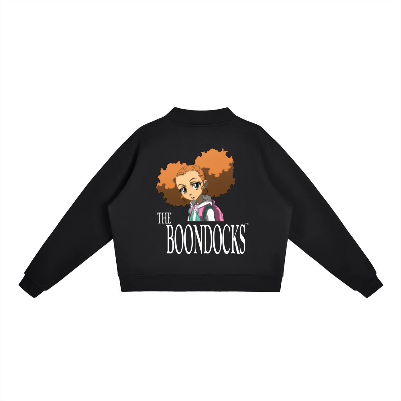 The Boondocks Jazmine Watchful Black Heavyweight Crewneck - Image 4