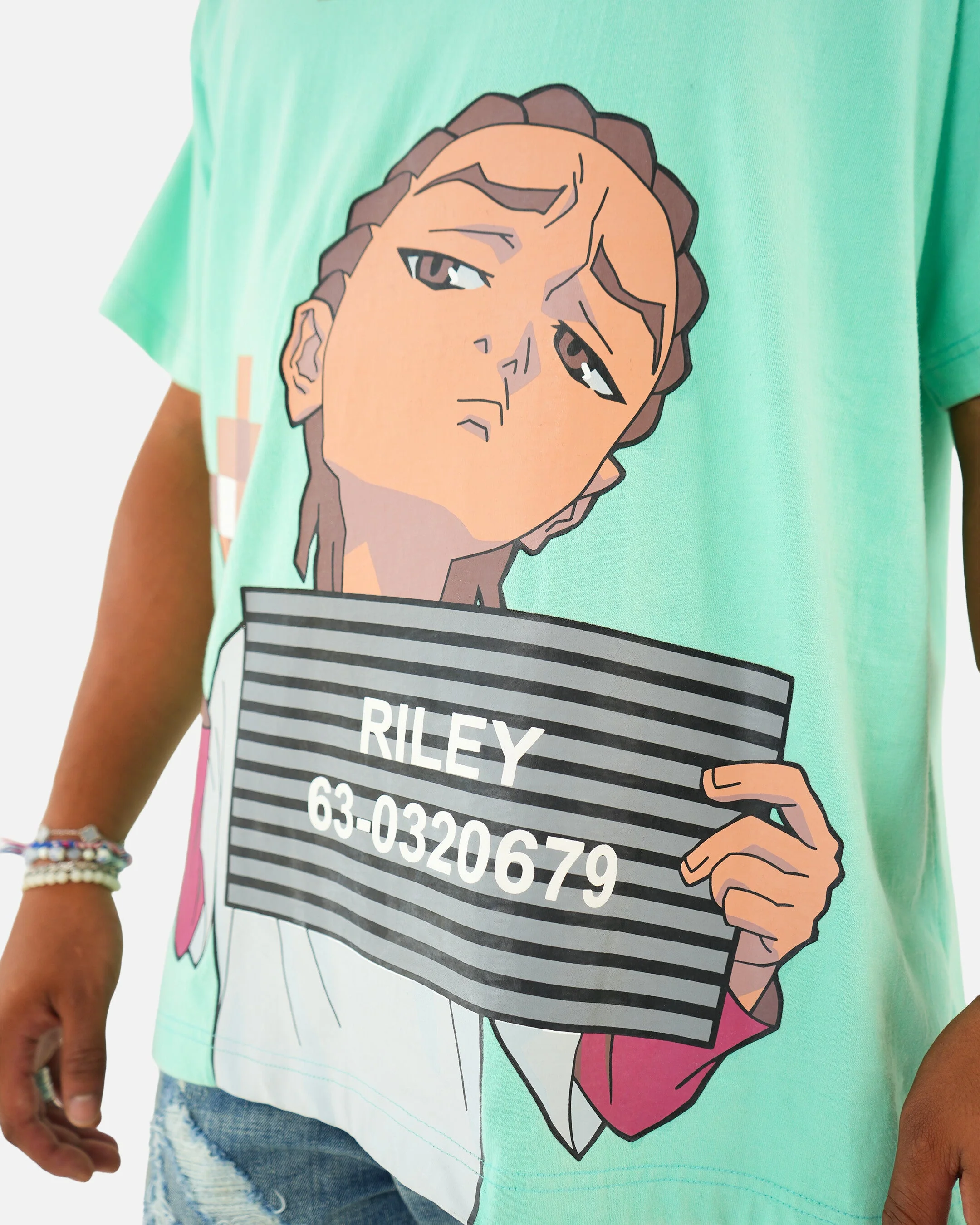 The Boondocks No Apologies Mint Green Wash T-Shirt - Image 2