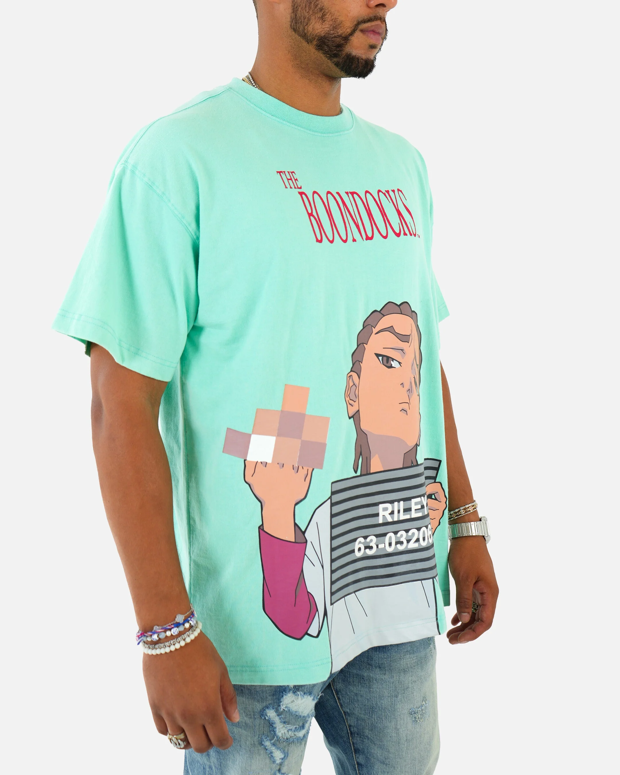 The Boondocks No Apologies Mint Green Wash T-Shirt - Image 4