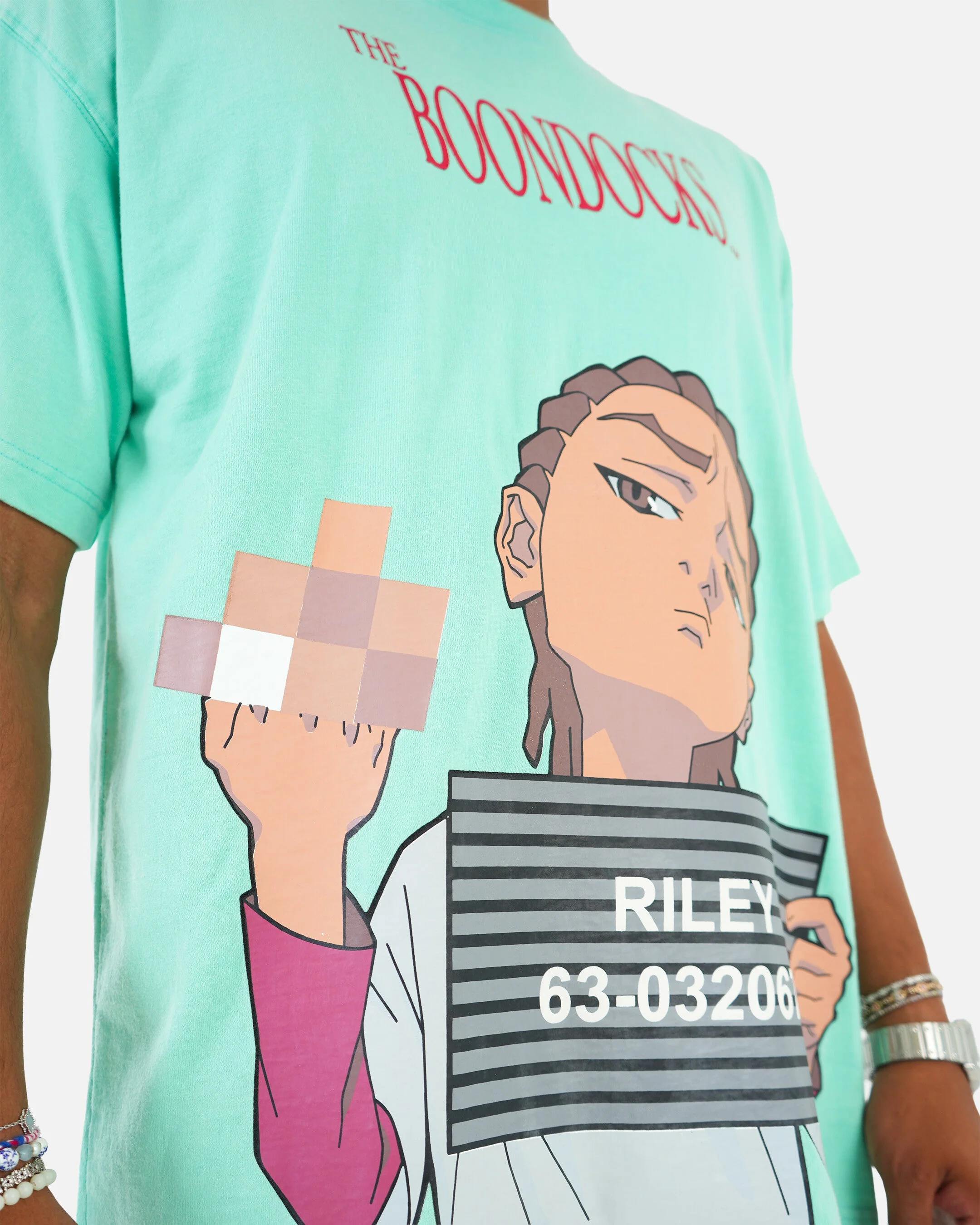 The Boondocks No Apologies Mint Green Wash T-Shirt - Image 5