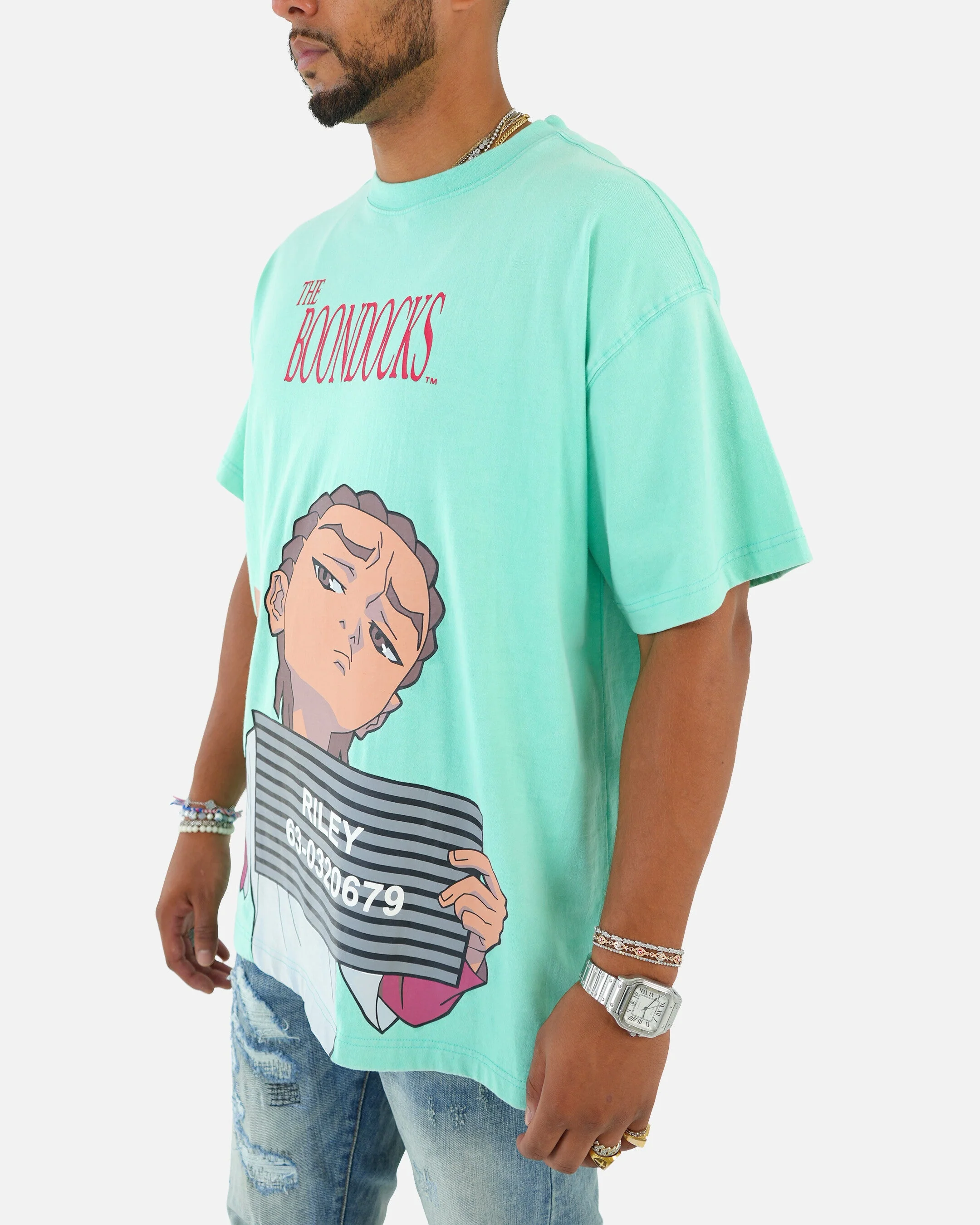 The Boondocks No Apologies Mint Green Wash T-Shirt - Image 7