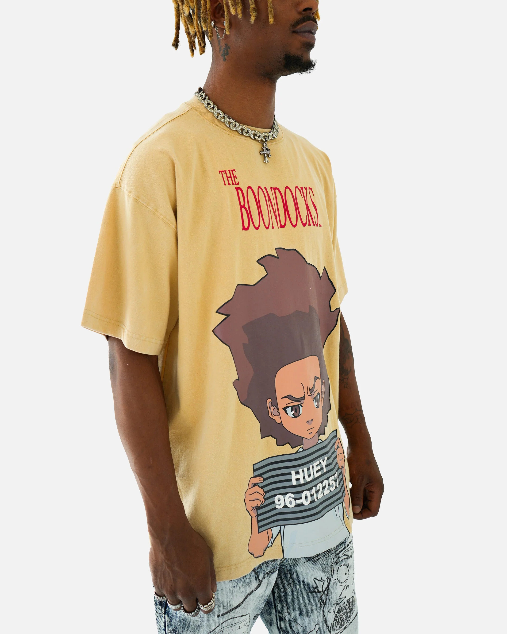 The Boondocks Revolutionary Arrest Tan Stone Wash T-Shirt - Image 4