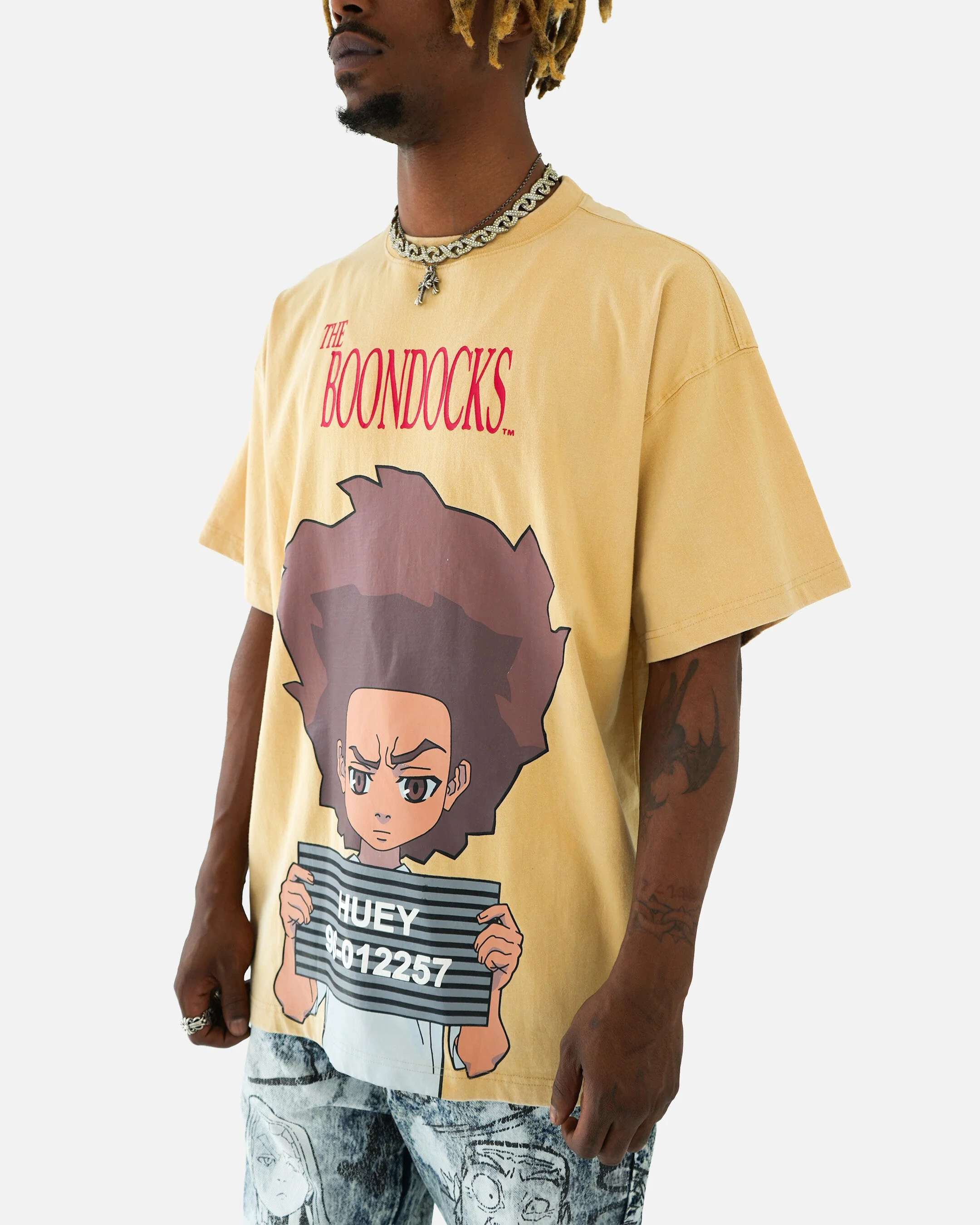 The Boondocks Revolutionary Arrest Tan Stone Wash T-Shirt - Image 5