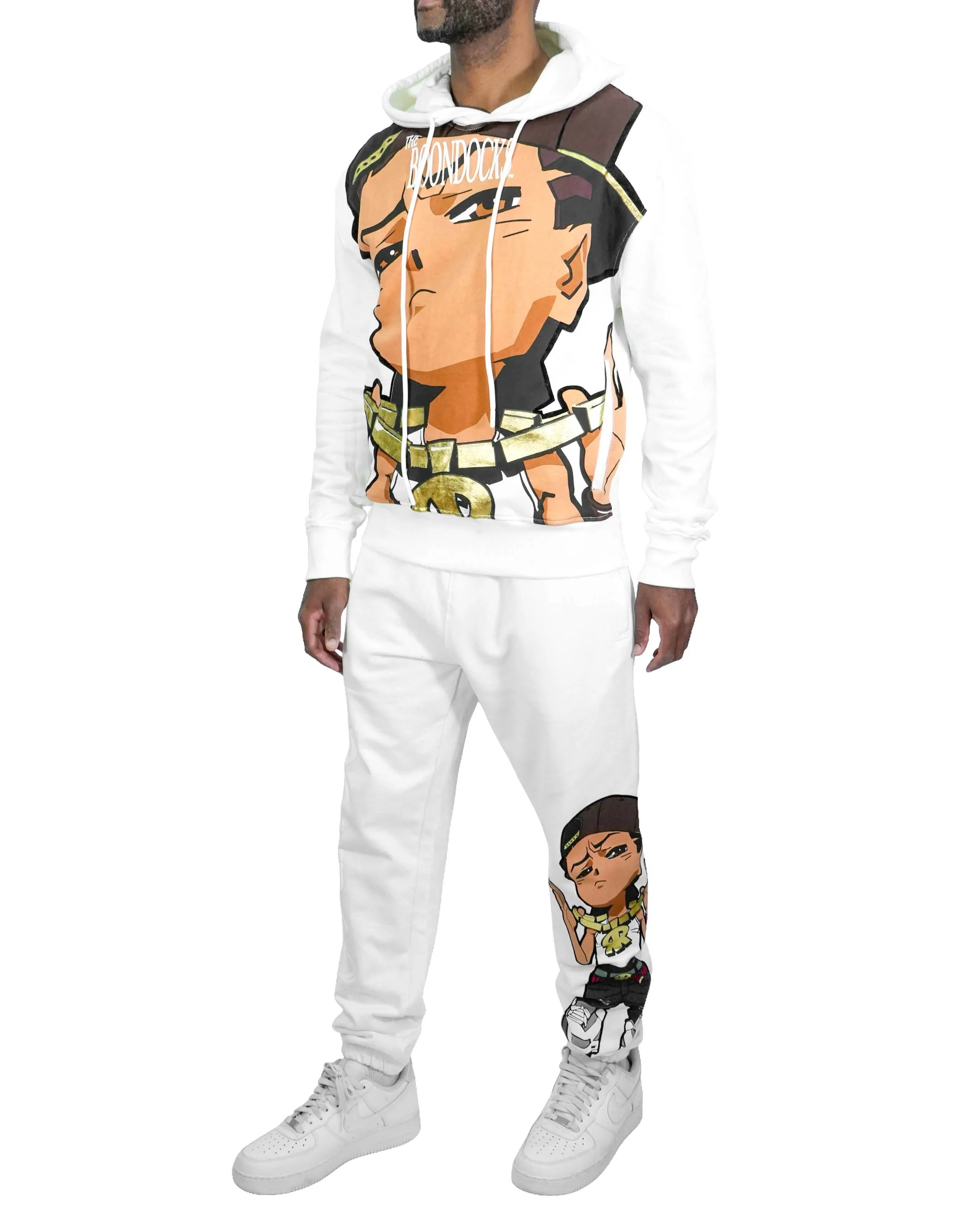 The Boondocks Riley Big Face White Sweat Pants - Image 4