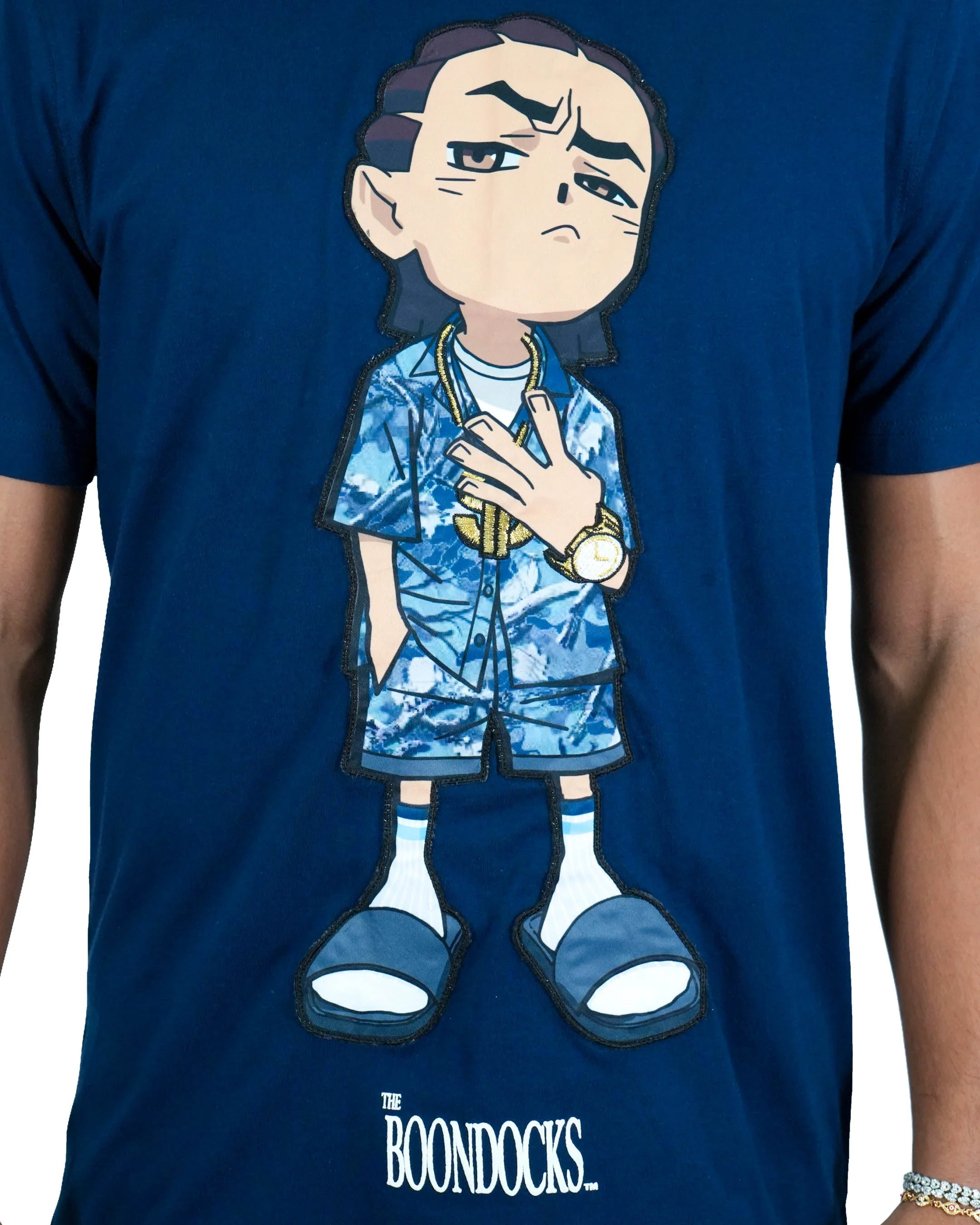 The Boondocks Riley Chill Guy Navy T-Shirt - Image 2