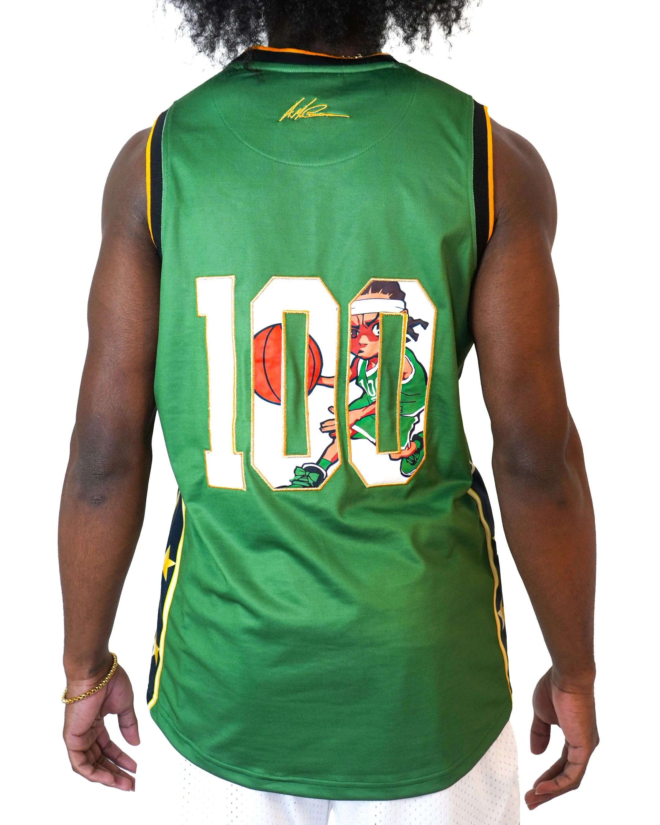 The Boondocks - Riley Dunk Basketball Green Jersey - Image 5