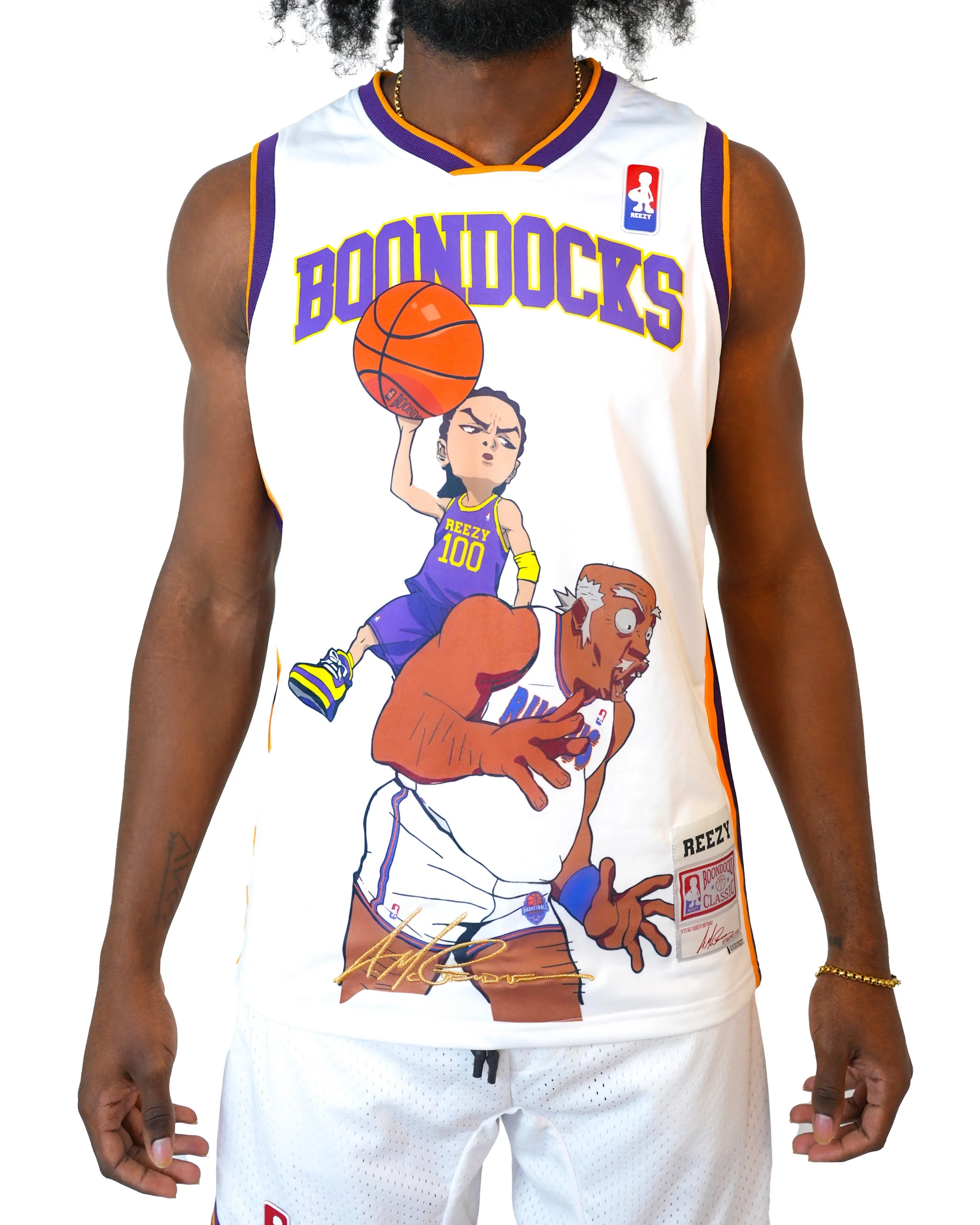 The Boondocks - Riley Dunk Basketball White Jersey - Image 5