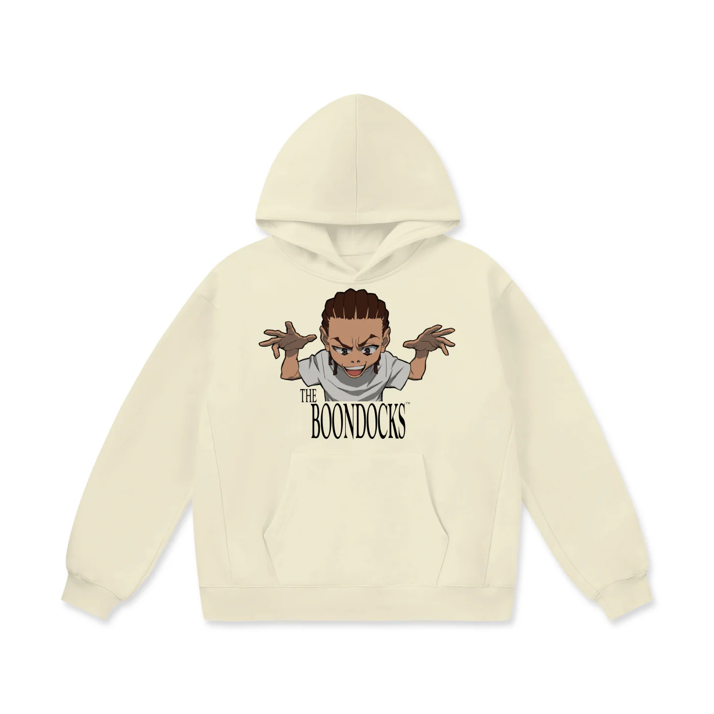 The Boondocks Riley Hands Out Oversized Heavyweight Tan Hoodie - Image 3